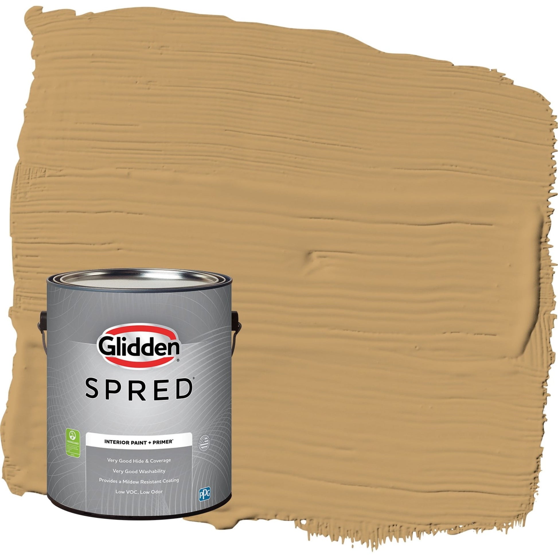 Glidden Spred Welcome Home / Yellow, Eggshell Interior Paint with Primer, 1 Gallon