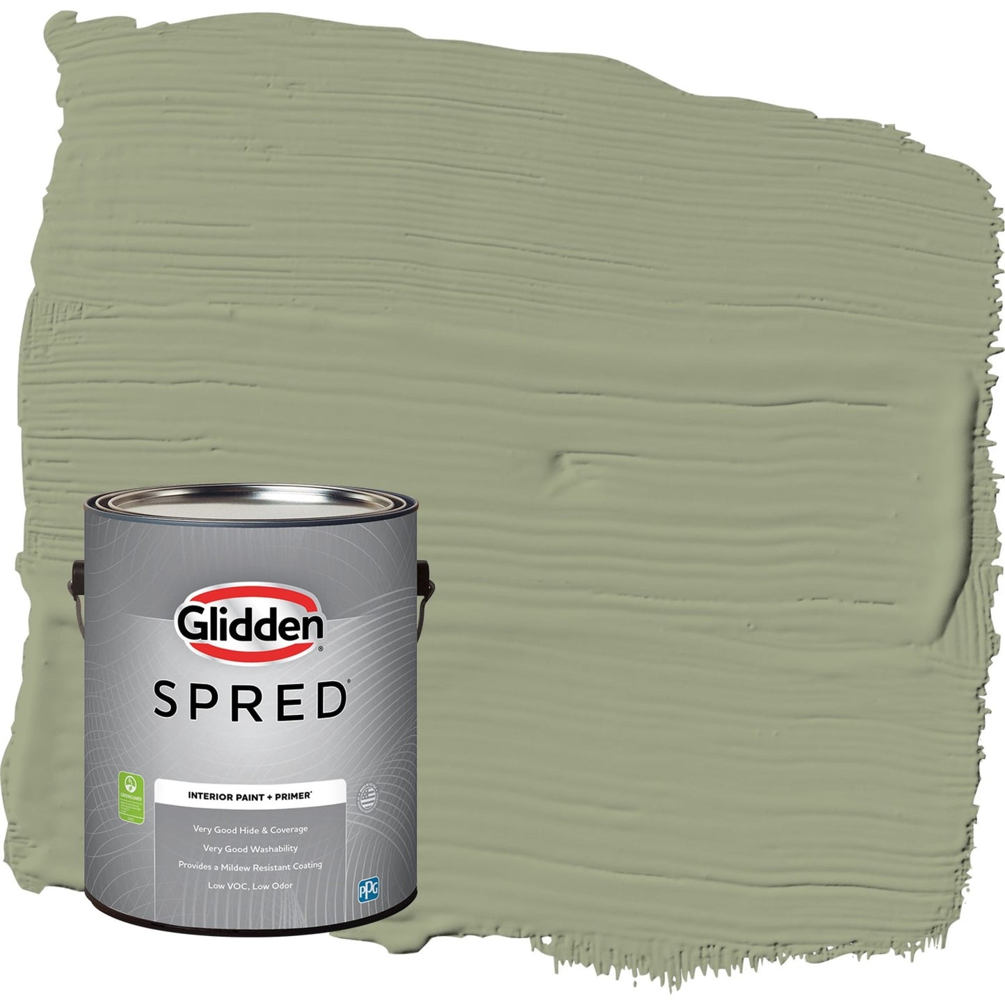 Glidden Spred Zebra Grass / Green, Eggshell Interior Paint with Primer, 1 Gallon