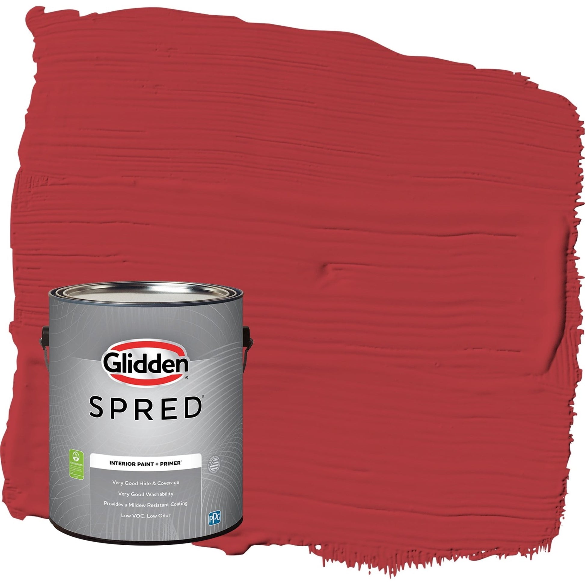 Glidden Spred Red Gumball / Red, Flat Interior Paint with Primer, 1 Gallon
