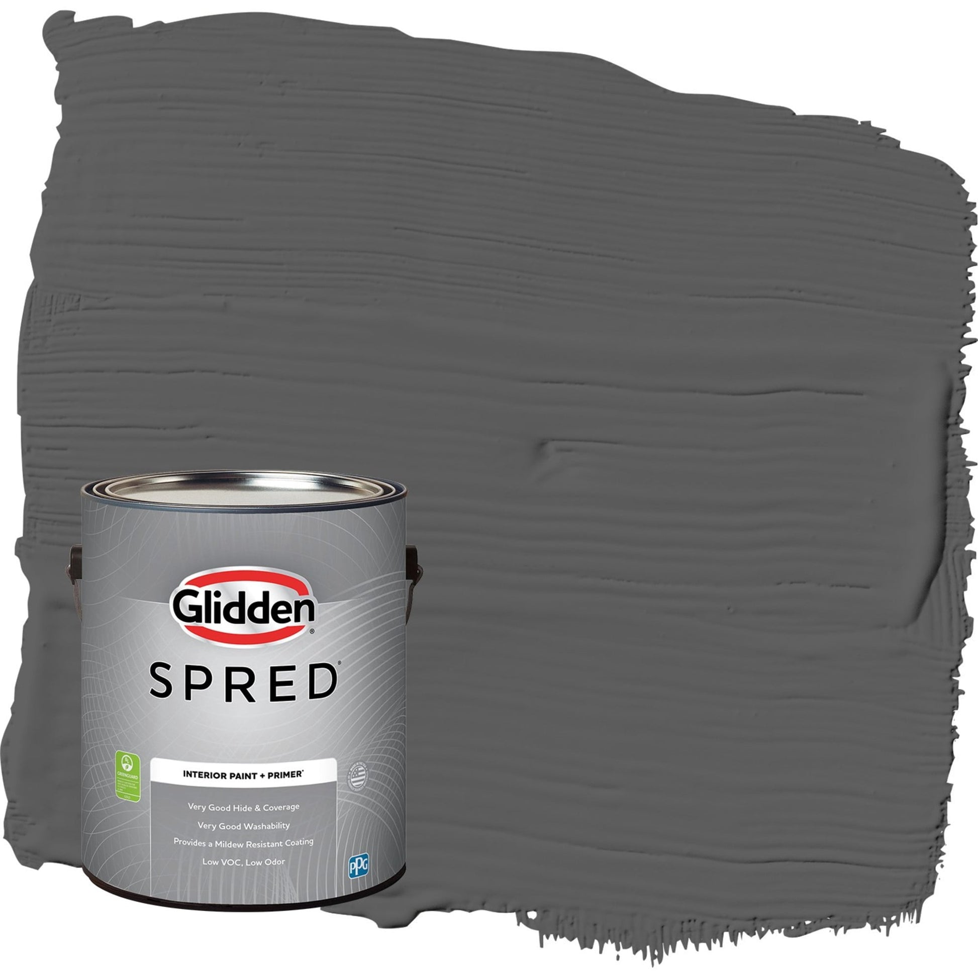 Glidden Spred Knight's Armor / Gray, Eggshell Interior Paint with Primer, 1 Gallon