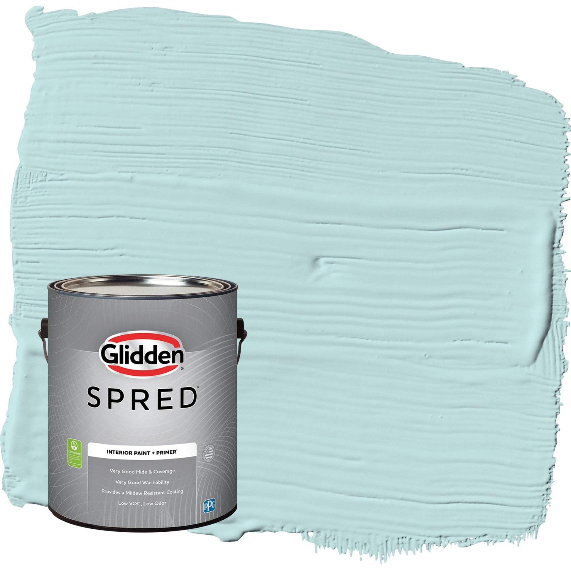 Glidden Spred Misty Aqua / Blue, Eggshell Interior Paint with Primer, 1 Gallon