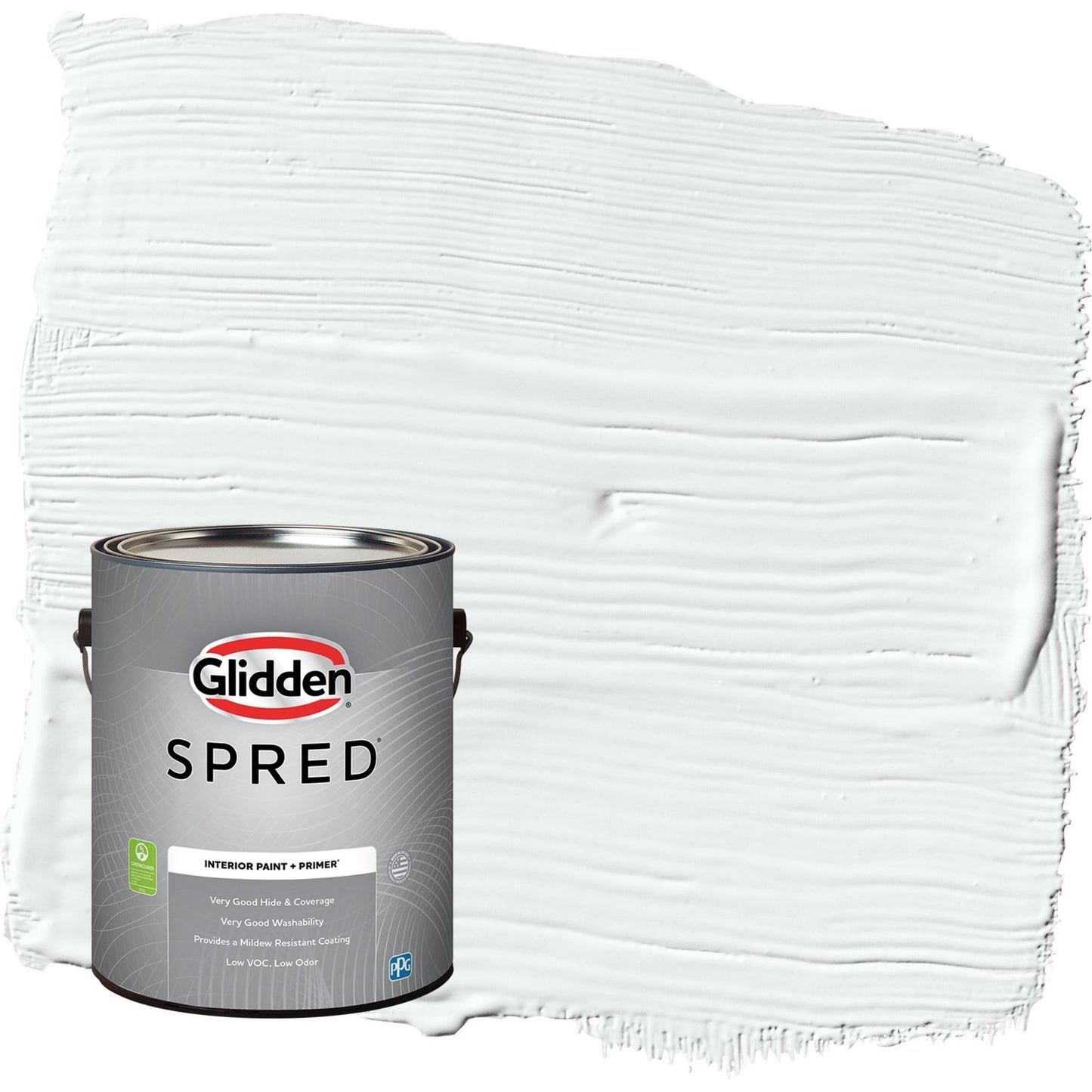 Glidden Spred Moonlit Snow / Gray, Eggshell Interior Paint with Primer, 1 Gallon