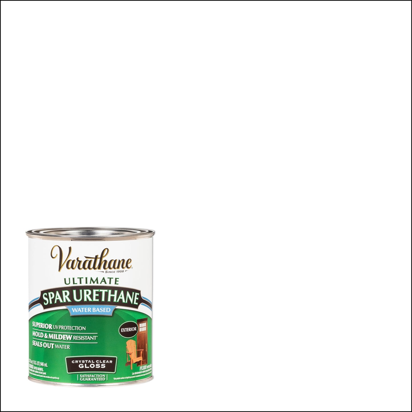 2 Pack, Gloss Clear, Varathane Exterior Wood Ultimate Spar Urethane Water-Based-250041H, Quart