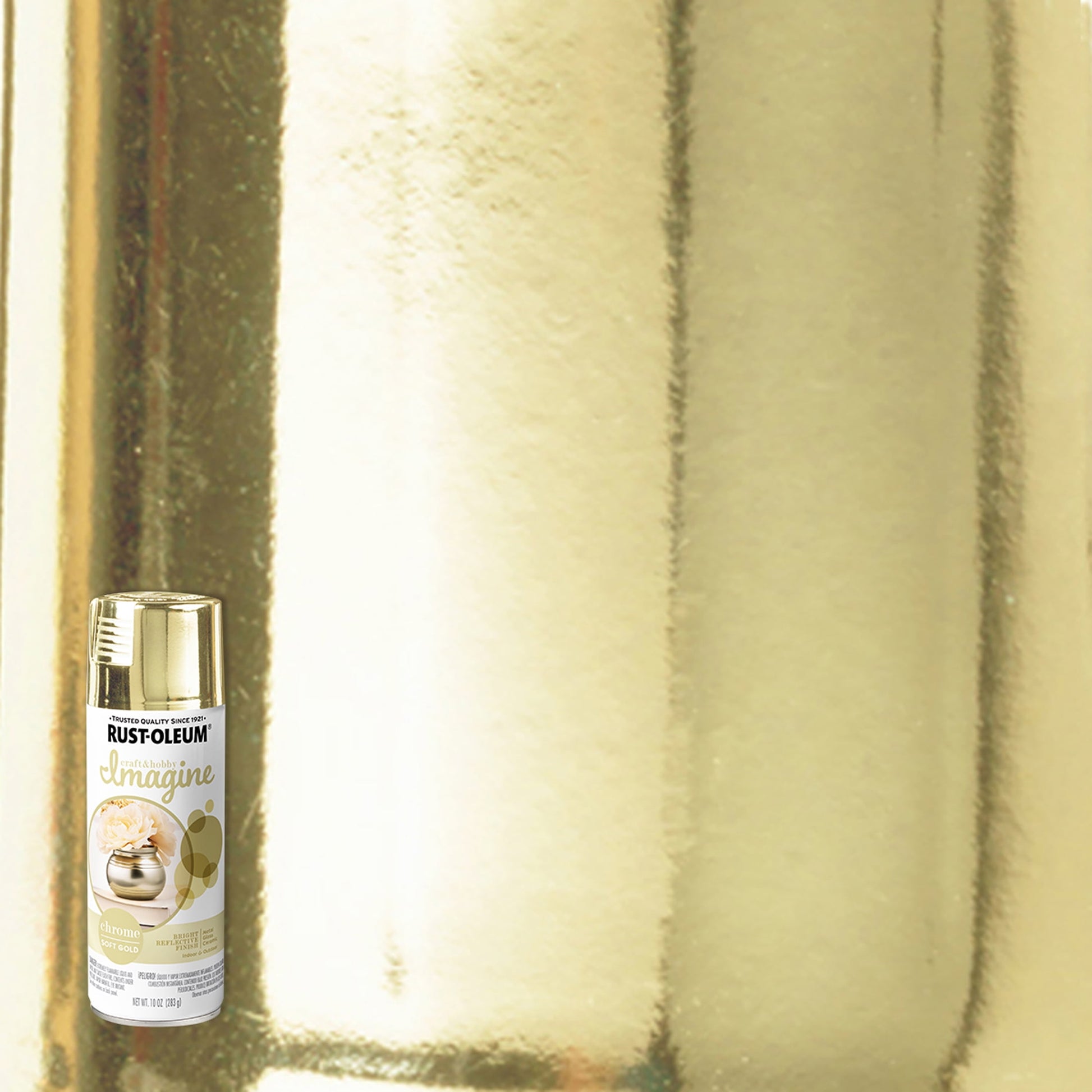 4 Pack, Gold, Rust-Oleum Craft & Hobby Chrome Imagine Chrome Spray Paint- 358018, 10 oz.