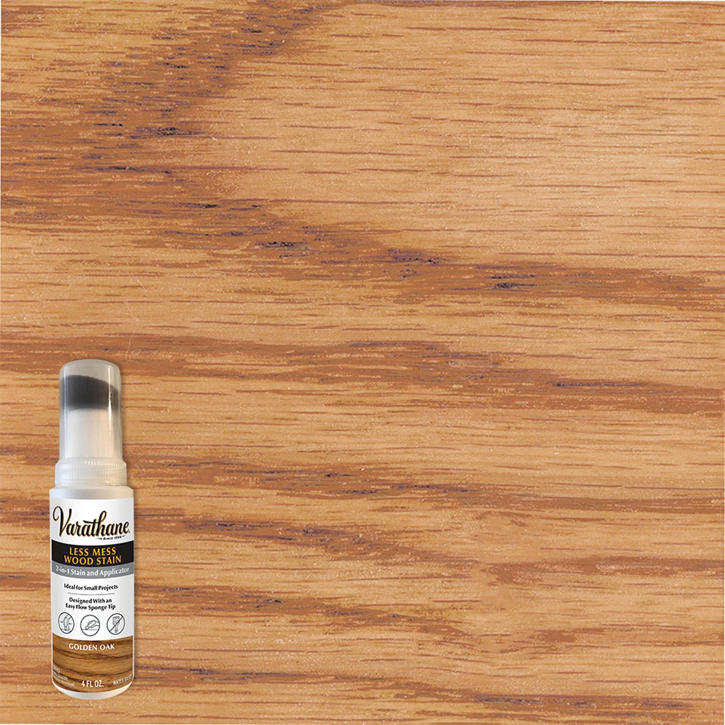 4 Pack, Golden Oak, Varathane Less Mess Wood Stain-368035, 4 oz Bottle