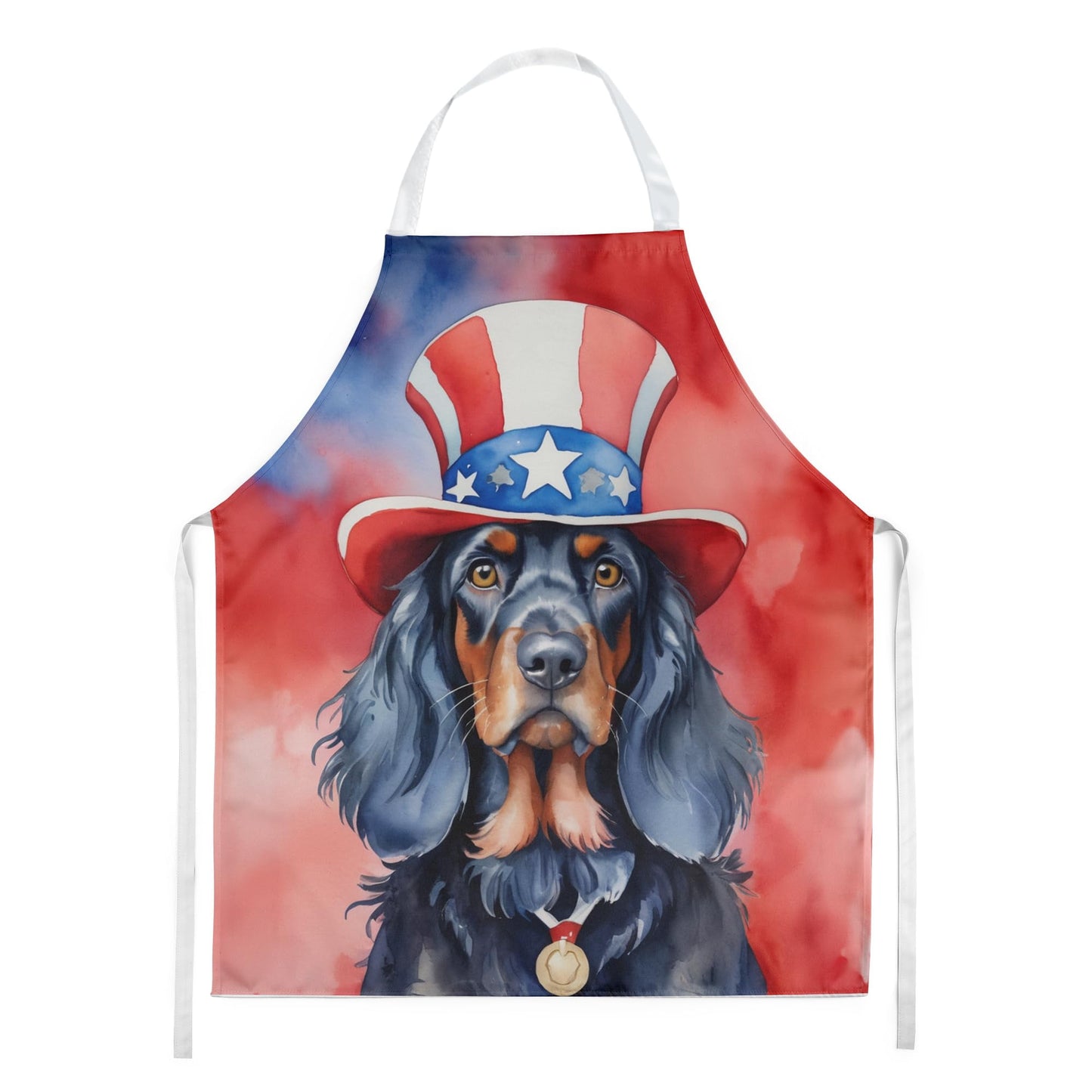 Gordon Setter Patriotic American Apron 27 in x 30 in