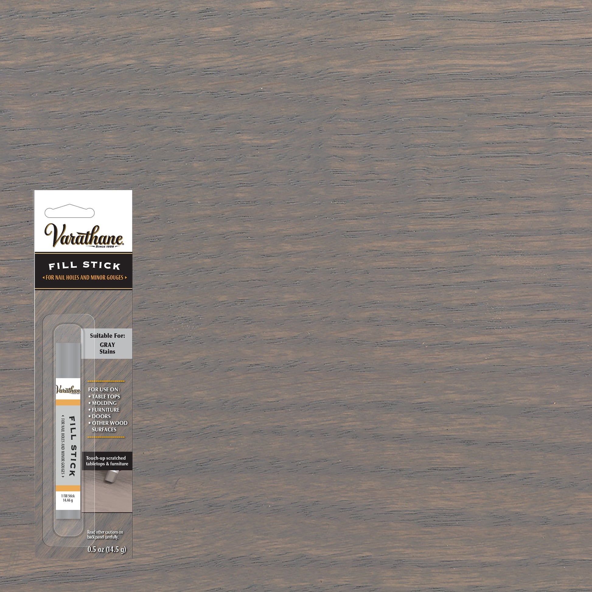 6 Pack, Gray, Varathane Premium Wood Repair Fill Stick-359932, 0.5 oz