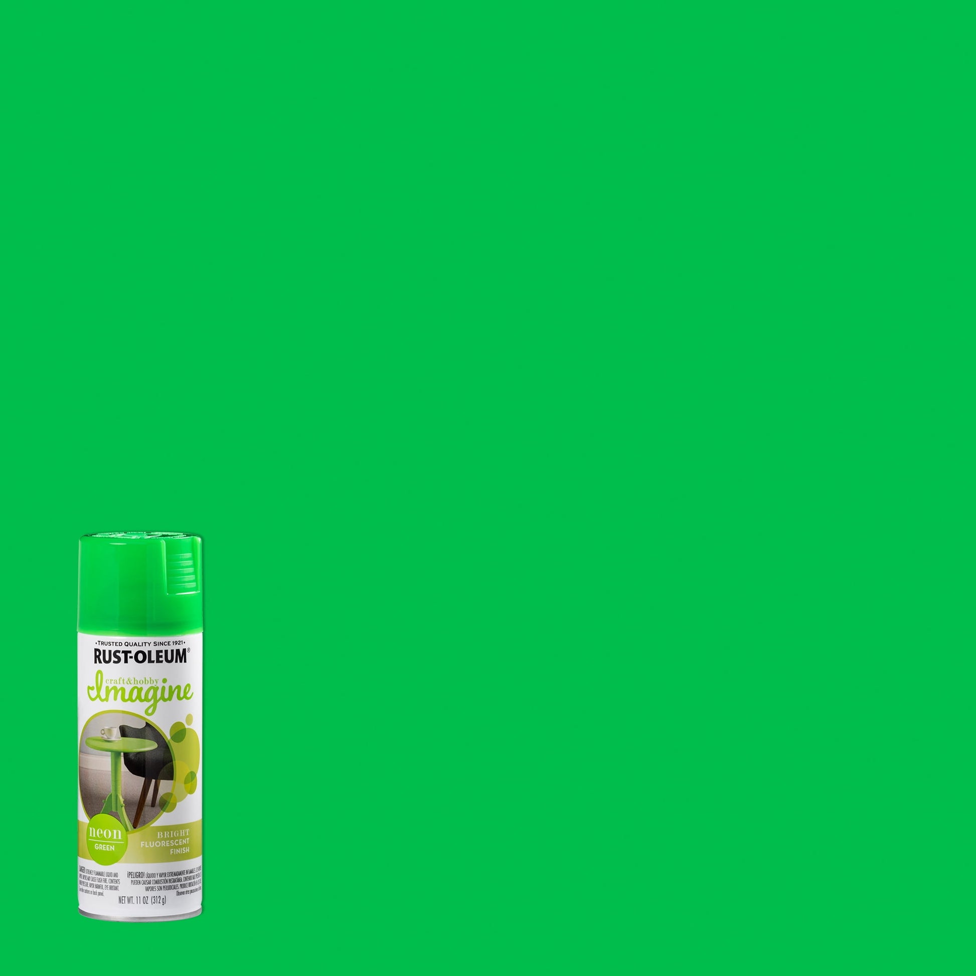 4 Pack, Green, Rust-Oleum Craft & Hobby Imagine Neon Spray Paint- 345654, 11 oz.