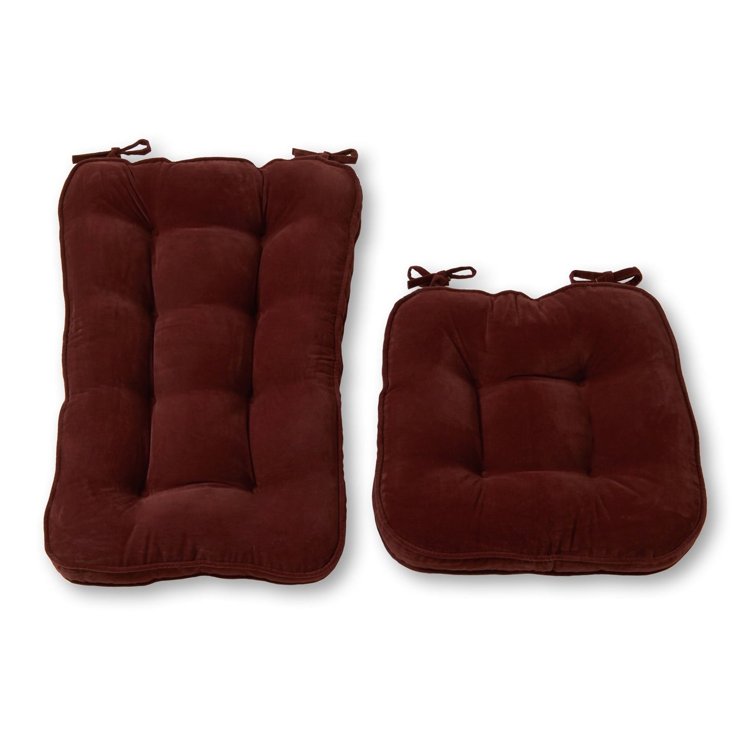Greendale Home Fashions Hyatt Burgundy Jumbo 2-Piece Rocking Chair Cushion Set