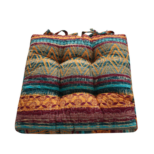 Greenland Home Barefoot Bungalow Triple-Layered Chair Pad - Seat Cushion - Southwest - Single