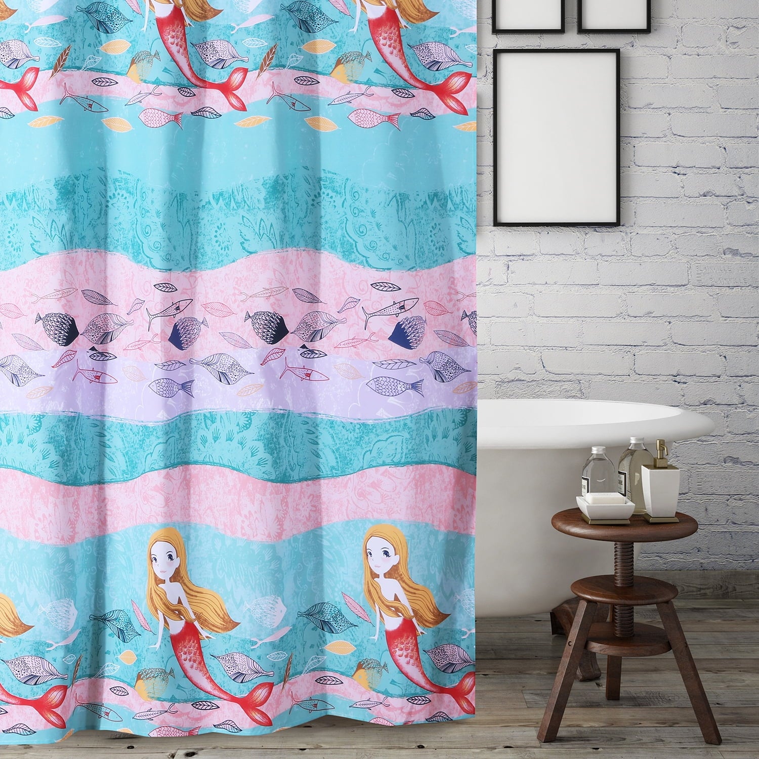 Greenland Home Fashions Mermaid Shower Curtain, 72" x 72"