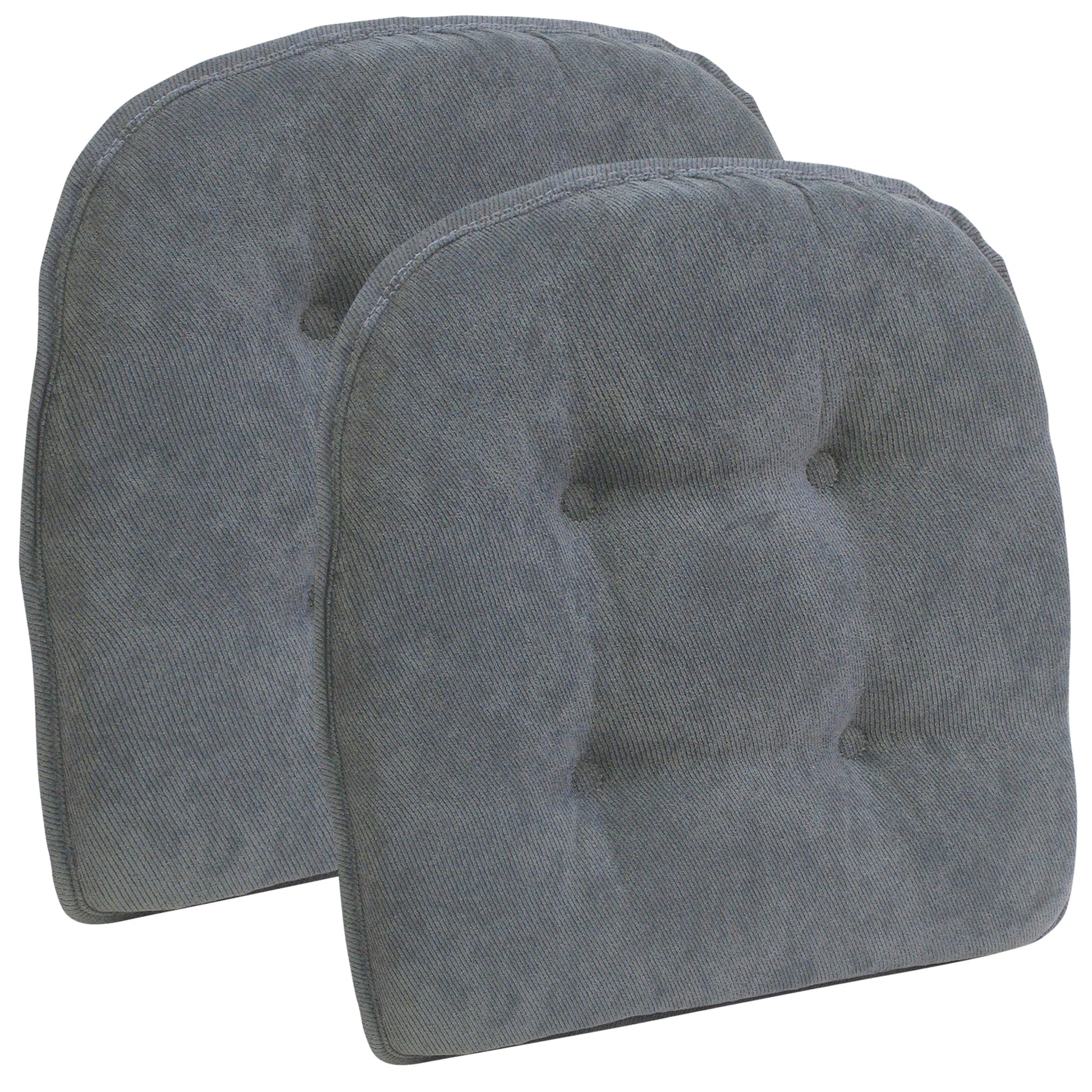 Gripper Non-Slip 15" x 16" Nouveau Tufted Chair Cushions, Set of 2
