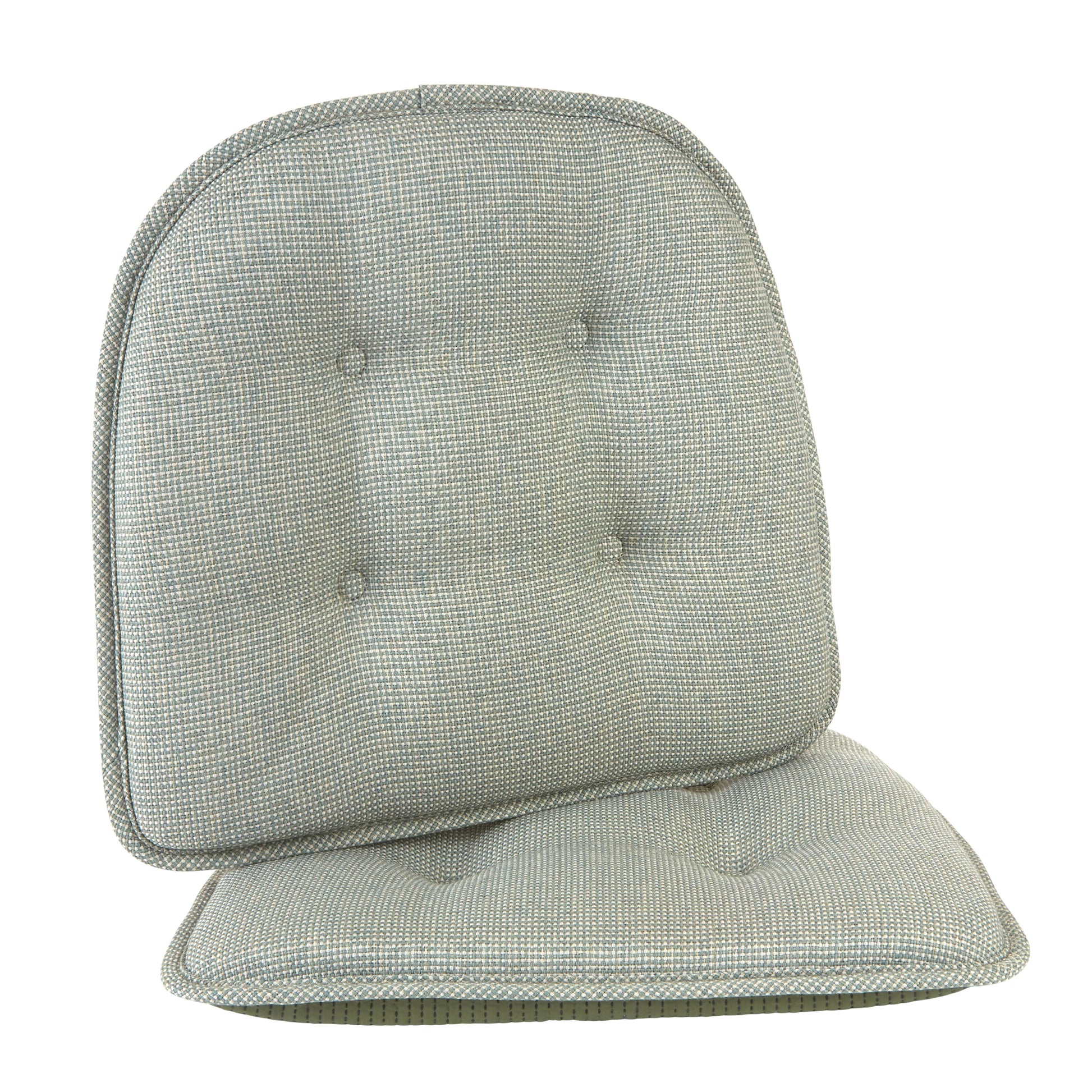 Gripper Non-Slip 15" x 16" Omega Tufted Chair Cushions, Set of 2, Spa