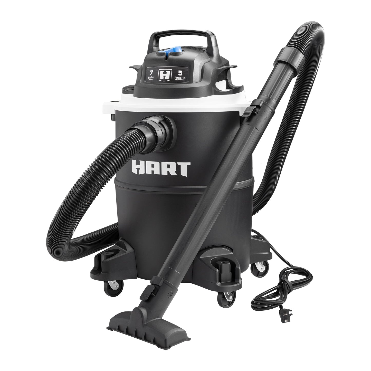 HART VOC708PF 3701 Aspiradora HÃºmedo/seco de 7 Galones y 5 Picos HP de Poli con FunciÃ³n de Soplador