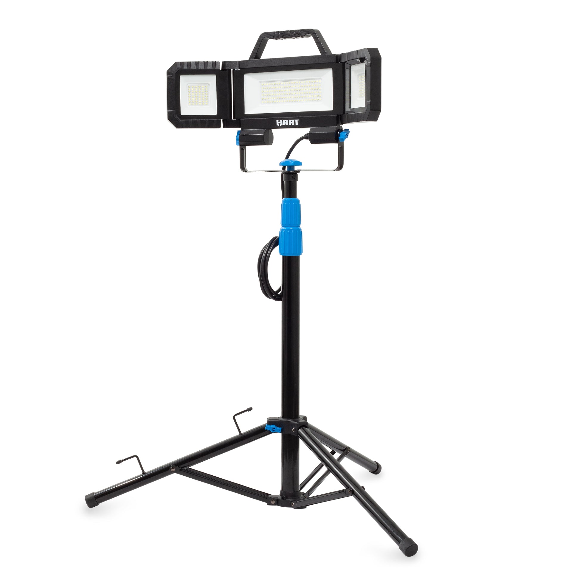 HART Multi-Directional LED 3-Head 7000 Lumen Work Light with Tripod, Adjustable, 7000 Lumens