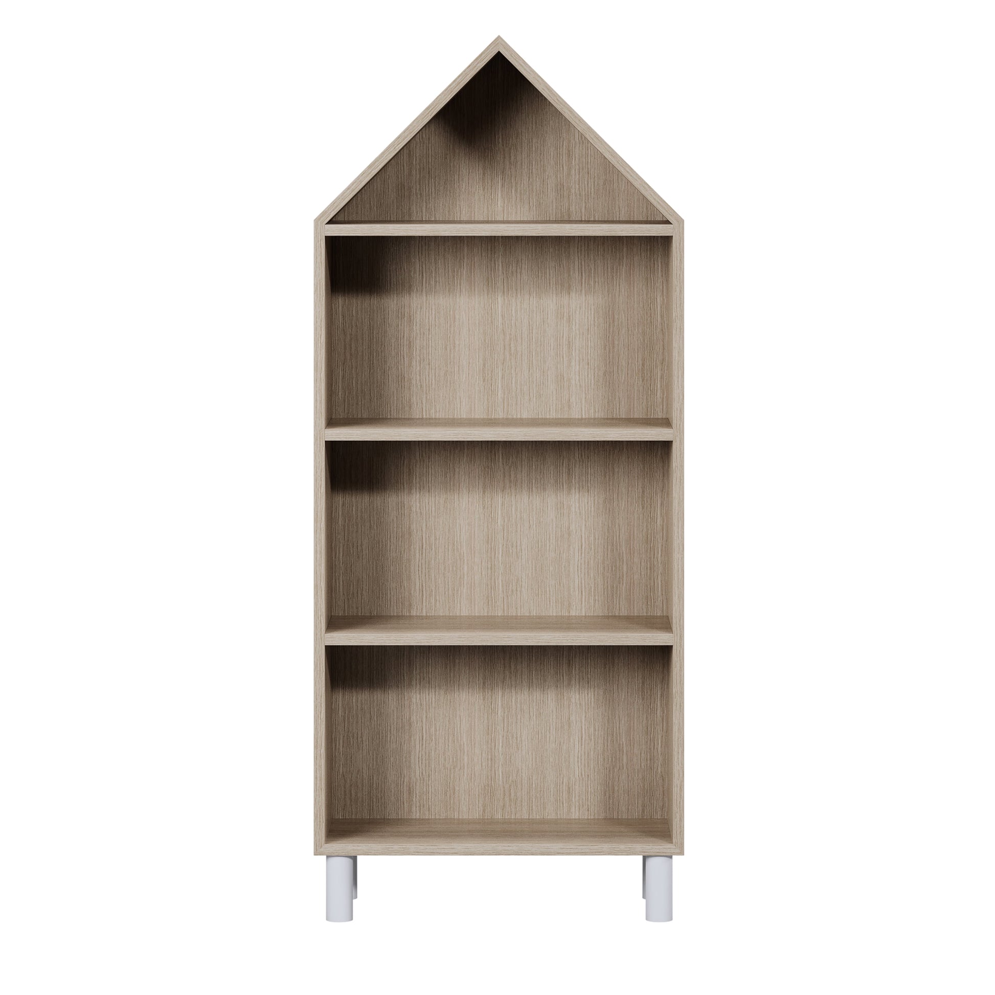 House of Happy, House Shaped Bookshelf, Natural