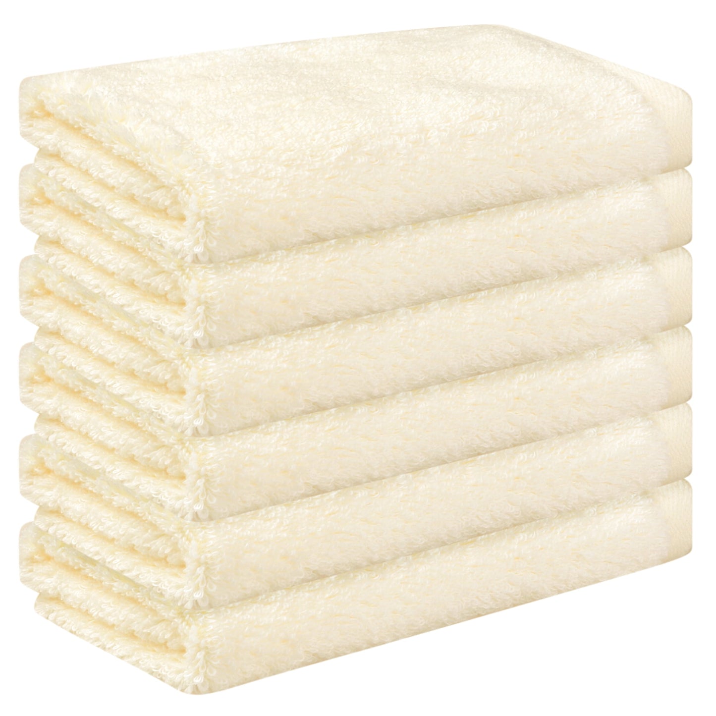 Unique Bargains Cotton Wash Cloths for Face Striped Face Cloths Highly Absorbent Towels Orange