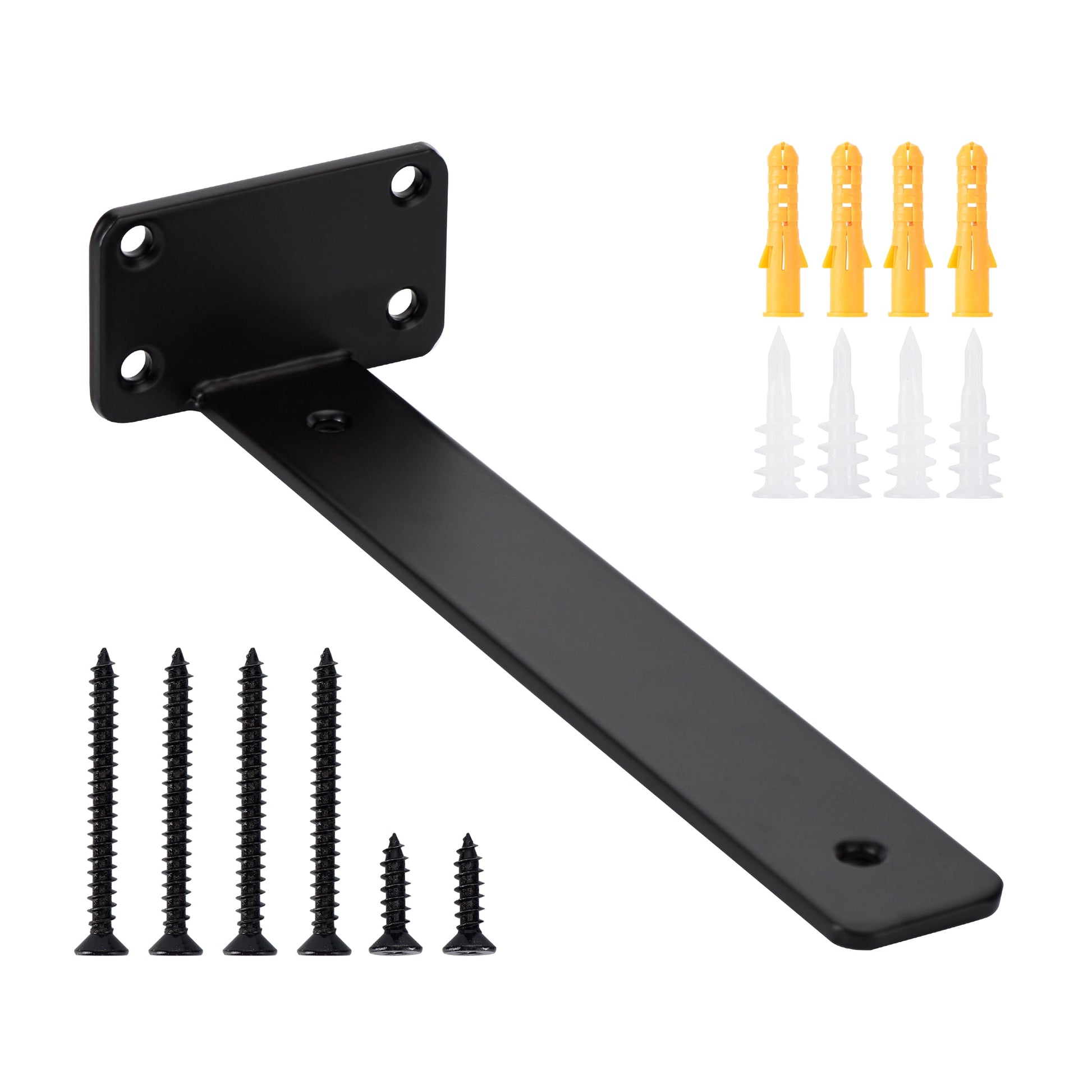 HT 10 Inch Black Hidden Shelf Bracket