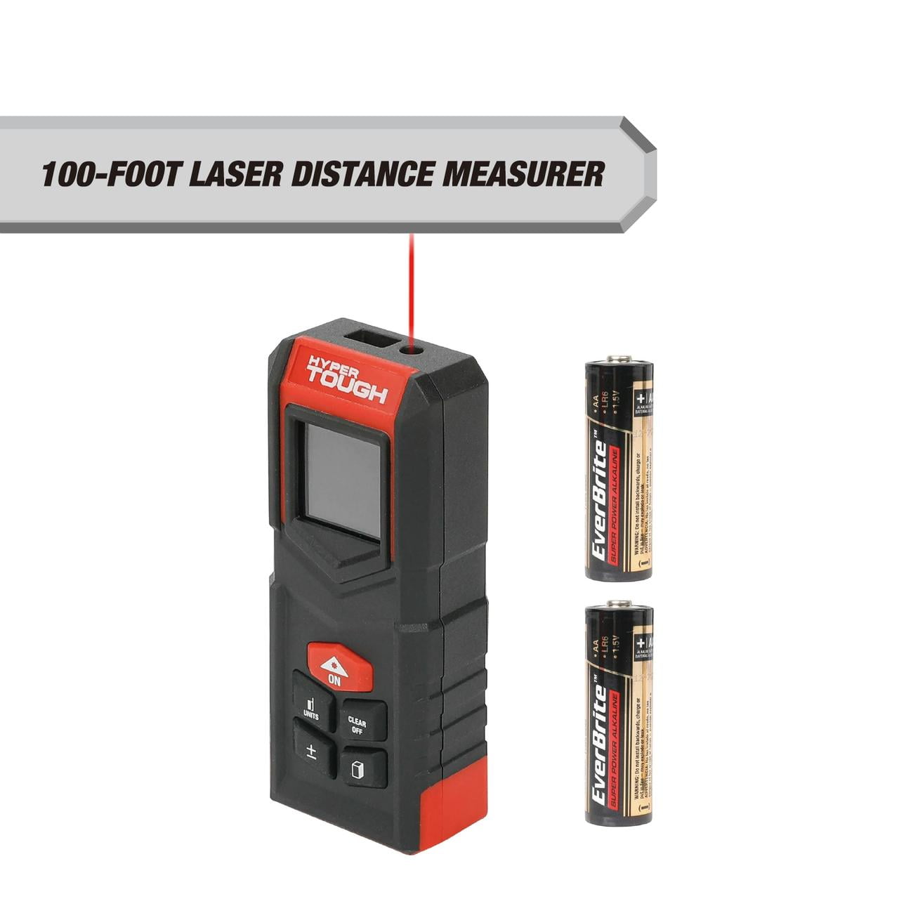 Hyper Tough 100-foot Laser Distance Measuring Tool