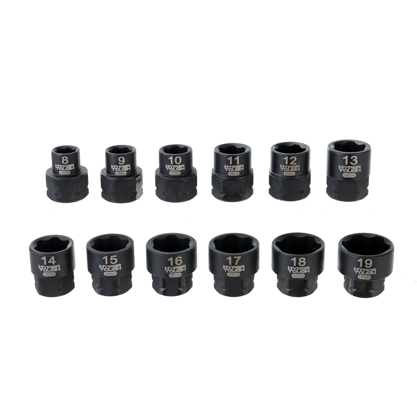Hyper Tough 3/8-Inch Drive Nano Low-Profile 12-Piece Metric Socket Set