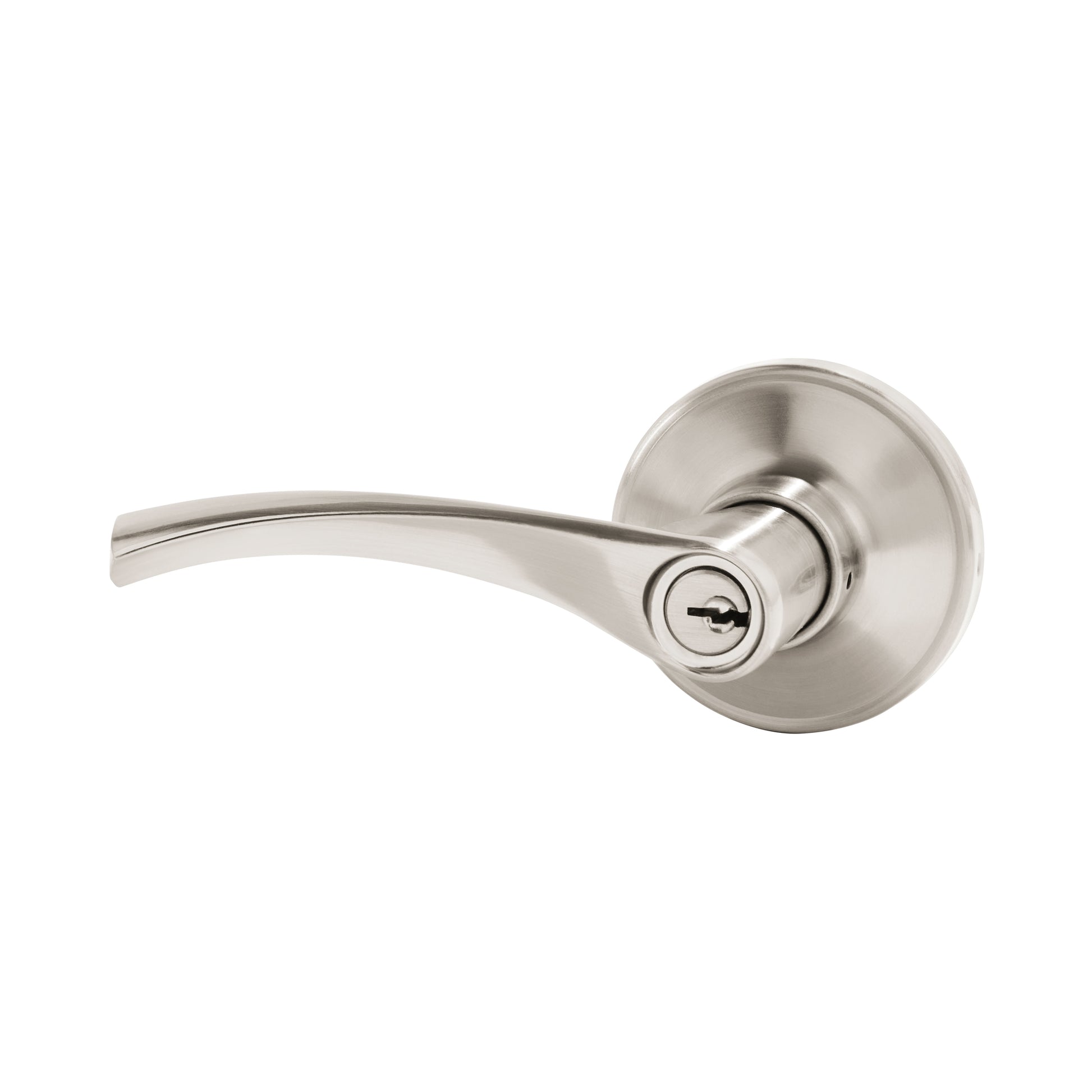 Hyper Tough Keyed Entry Door Lever in Satin Nickel