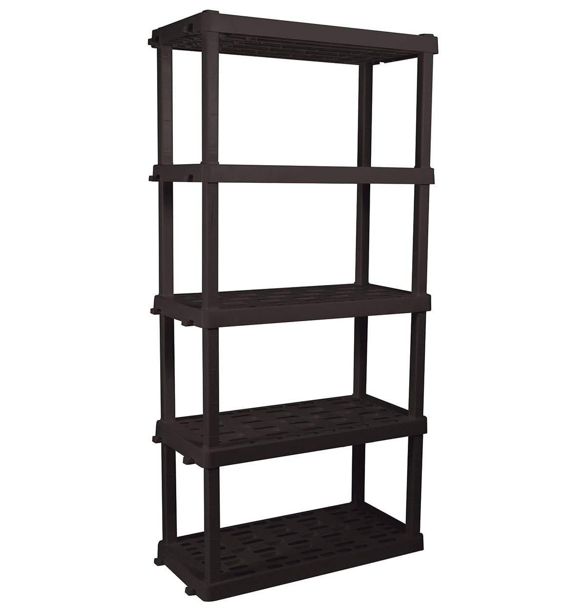 HYPER TOUGH Heavy Duty 5-tier Interlocking Shelf (Black)