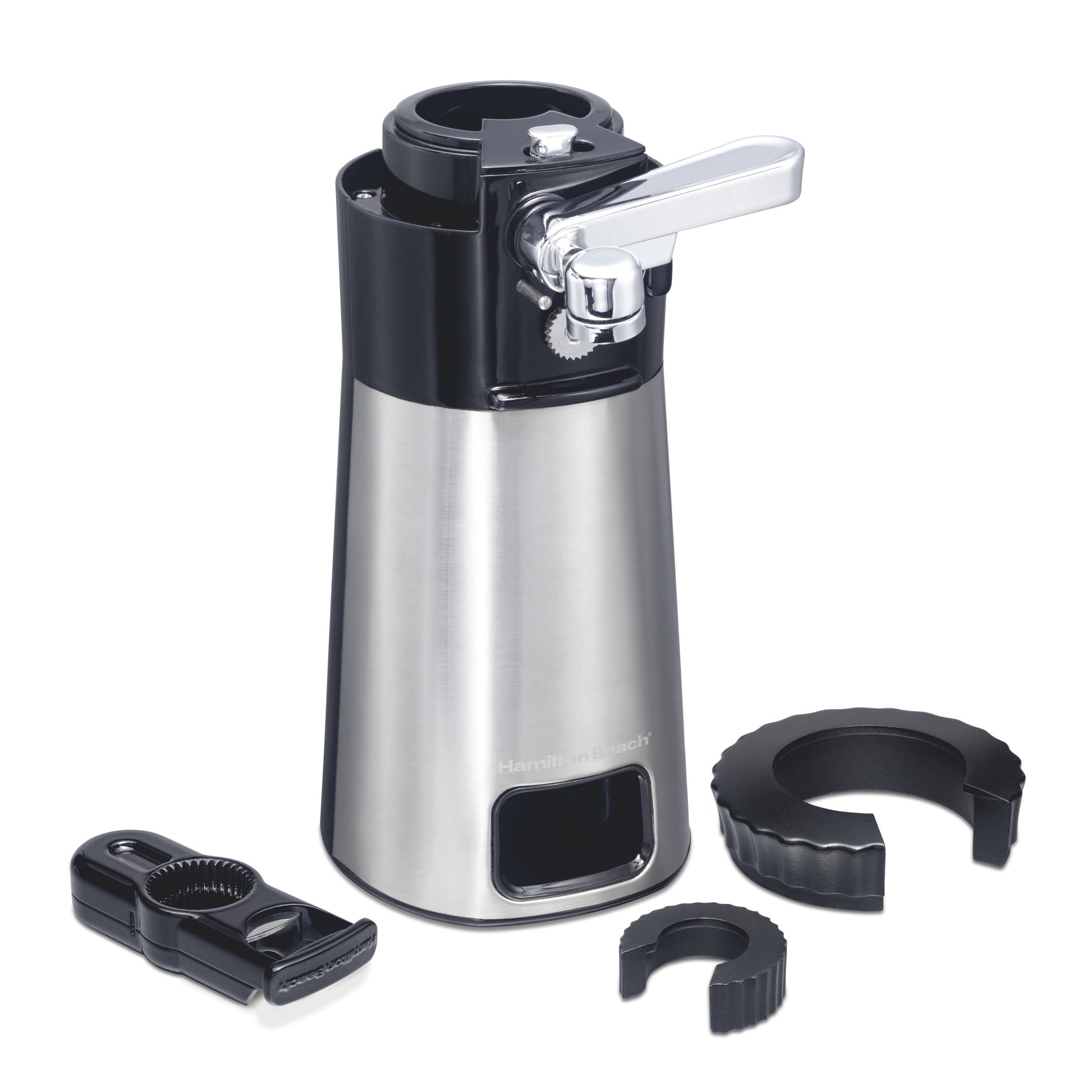 Hamilton Beach OpenStation Electric Can Opener, One-Touch, Hands-Free, Tools Included, Stainless Steel