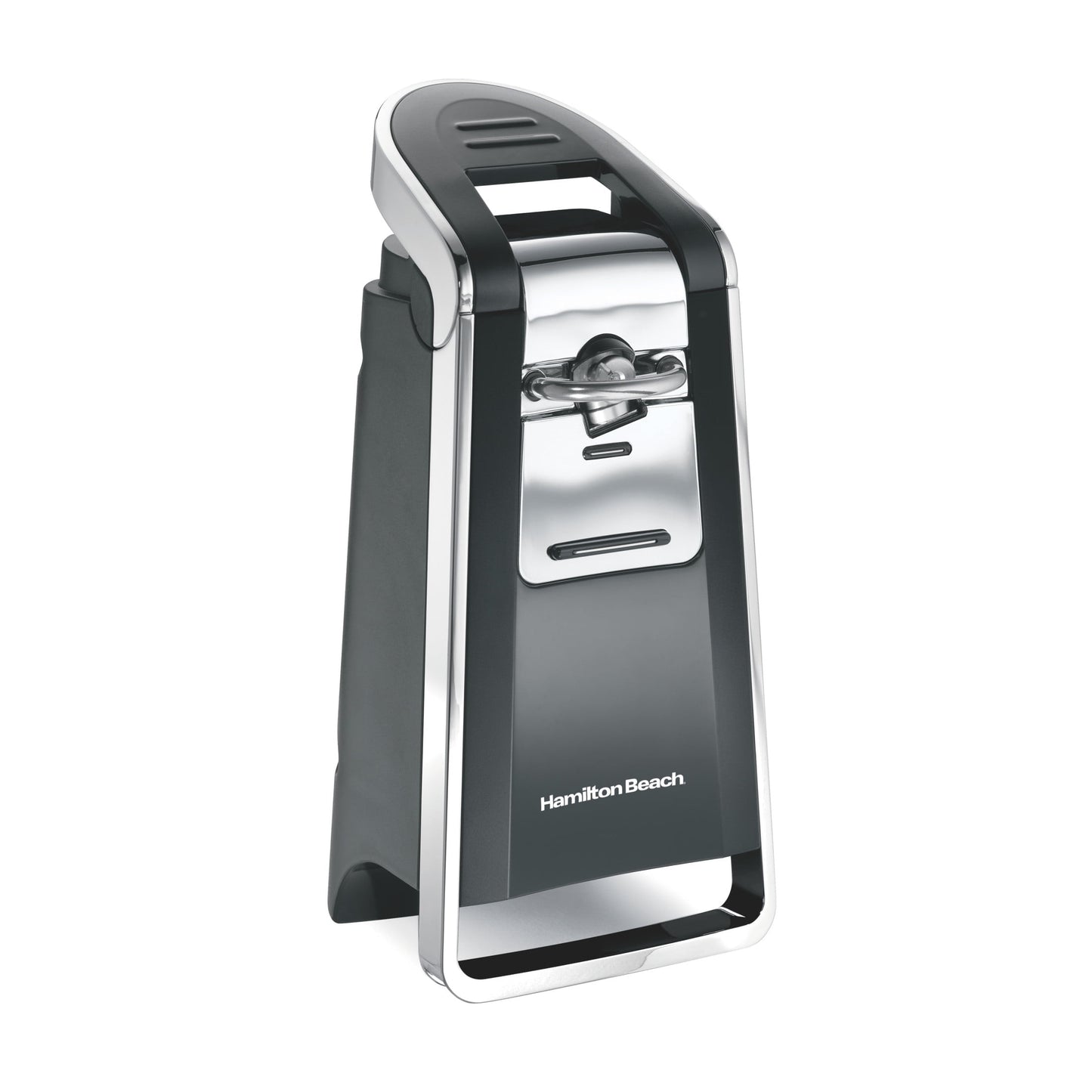Hamilton Beach Smooth Edge Electric Can Opener, One-Touch, Hands-Free, Easy-Touch Lever, Black & Stainless Steel