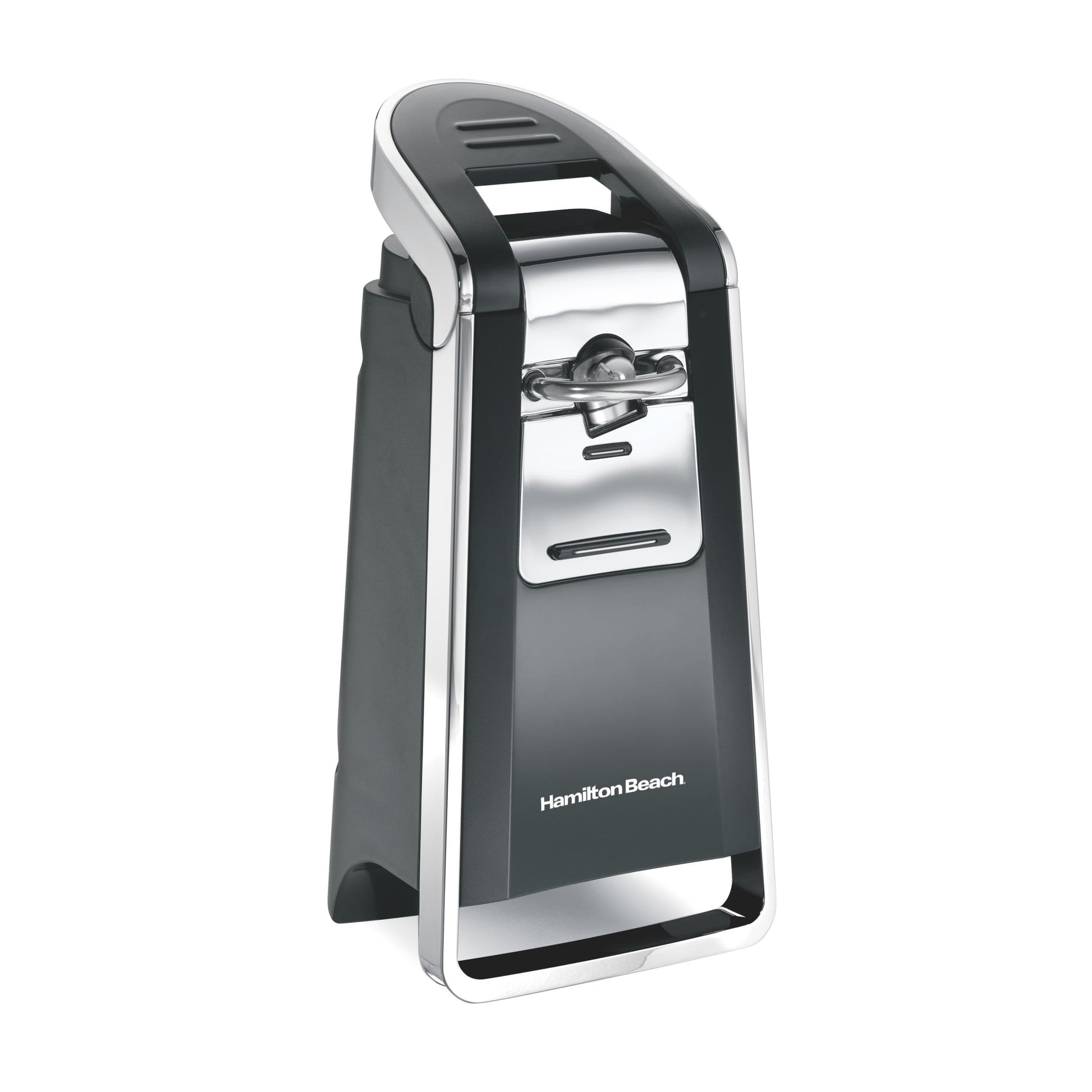 Hamilton Beach Smooth Edge Electric Can Opener, One-Touch, Hands-Free, Easy-Touch Lever, Black & Stainless Steel