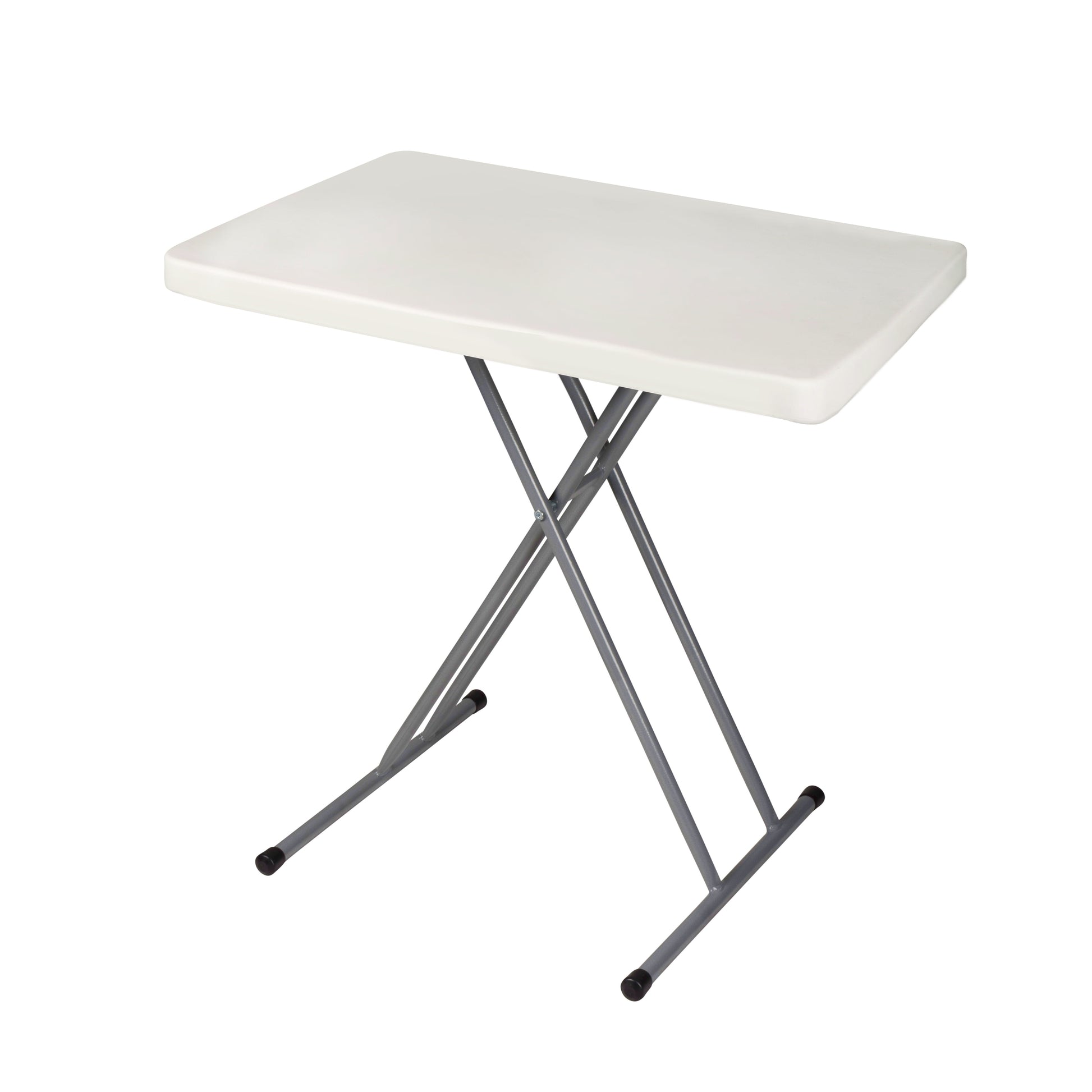 Hampden Furnishings Baldwin 13"-28" Personal Height Adjustable Folding Table, Plastic/Steel, Grey