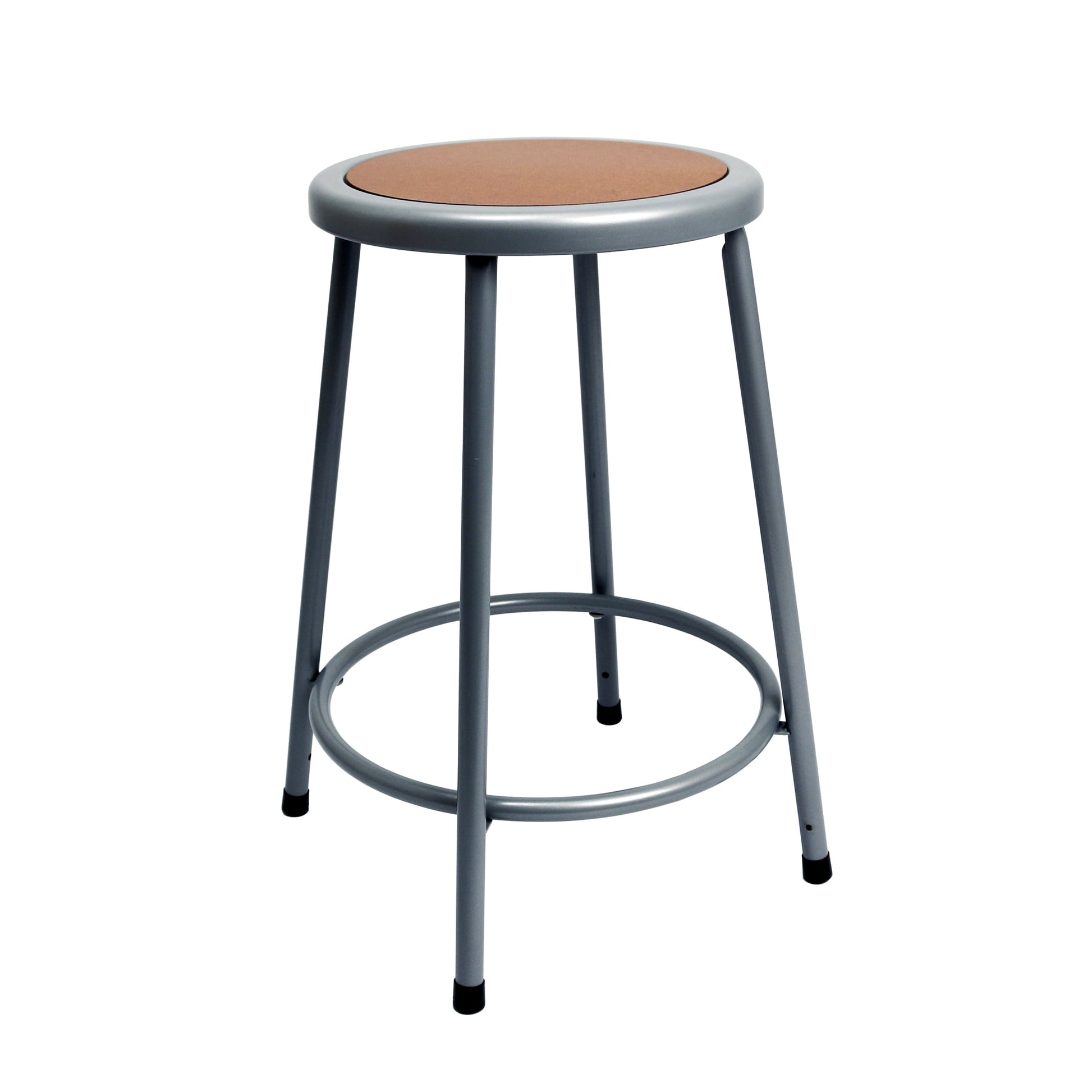 Hampden Furnishings Felix Collection 24-inch Steel Stool, Grey, AssemblyReady
