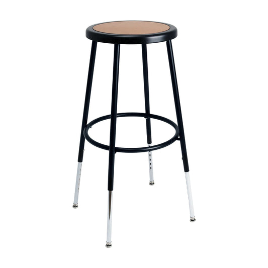 Hampden Furnishings Felix Collection Height Adjustable 25-33 Inch Steel Stool, Black, AssemblyReady