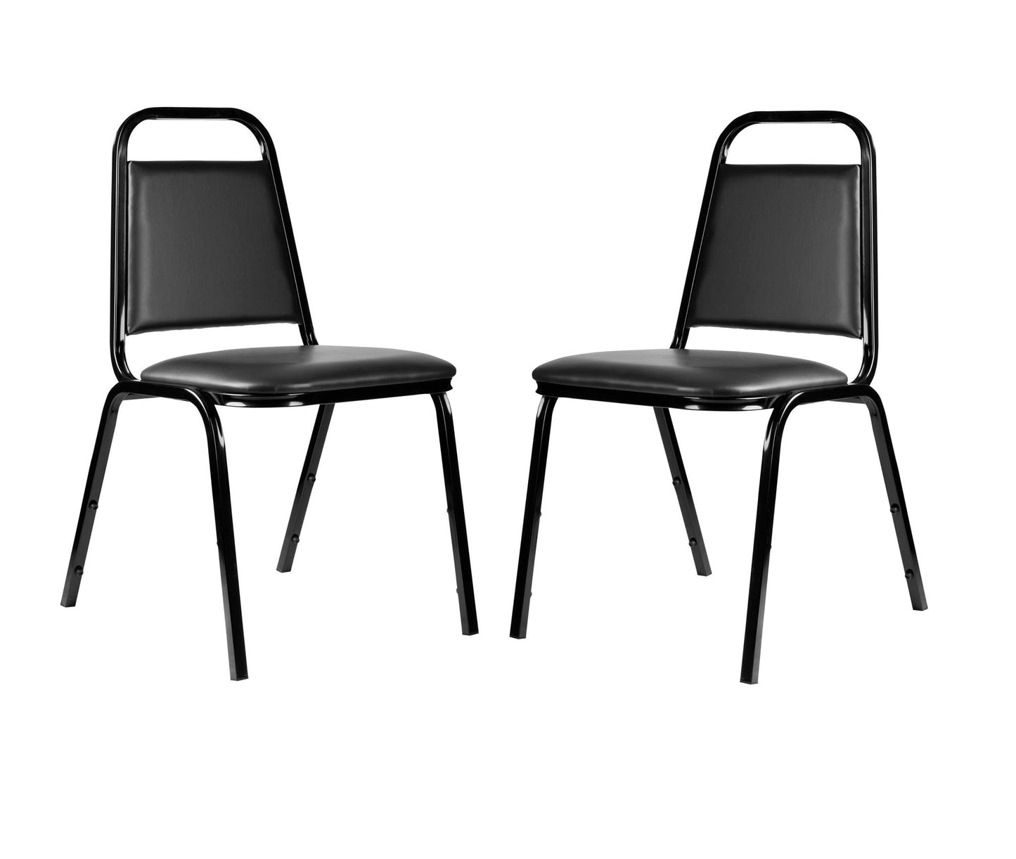 Hampden Furnishings Stella Collection Stackable Banquet Chair, Black, Pack of 2