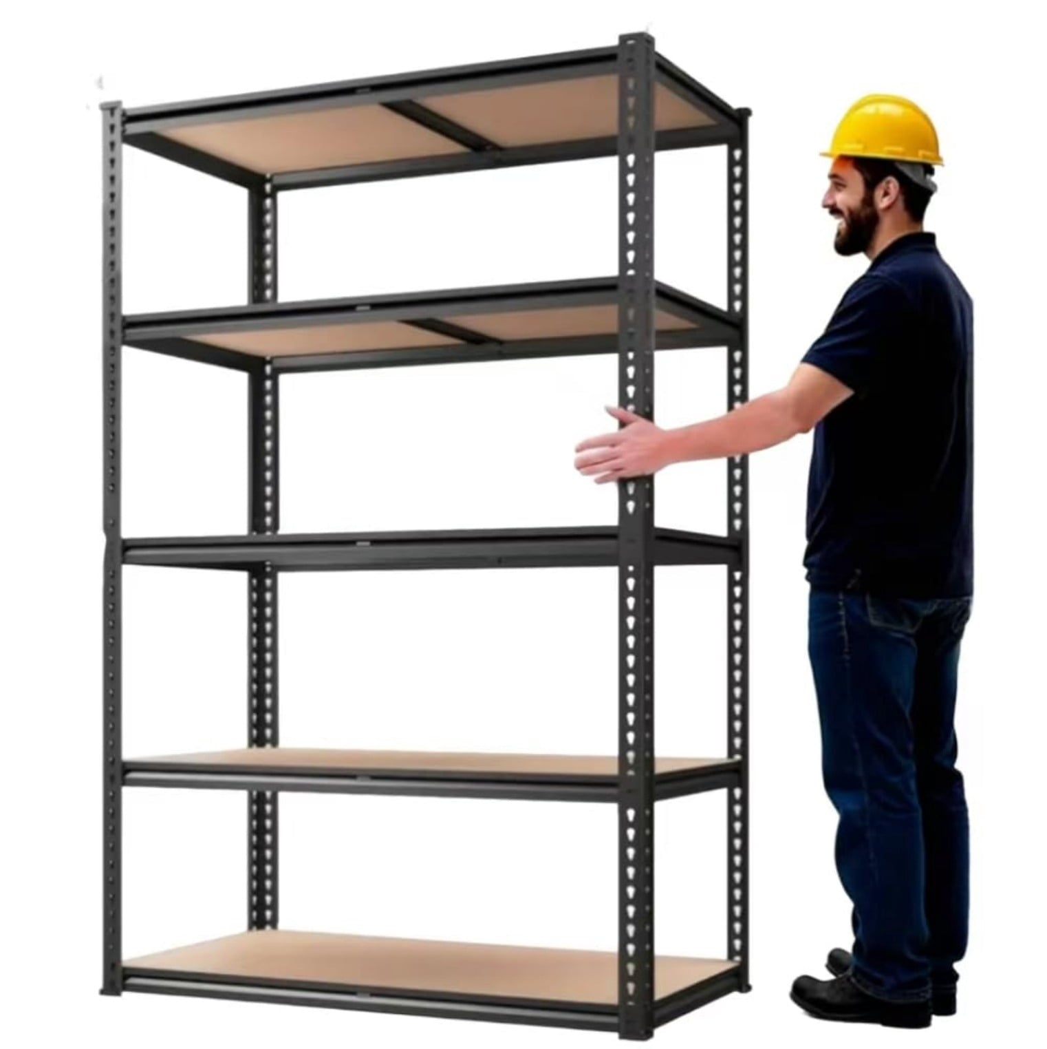 Heavy Duty 5-Tier Metal Storage Shelving Unit, 2000 lbs Capacity Adjustable Rack for Pantry & Garage, 60"H x 27.5"W x 11.8"D