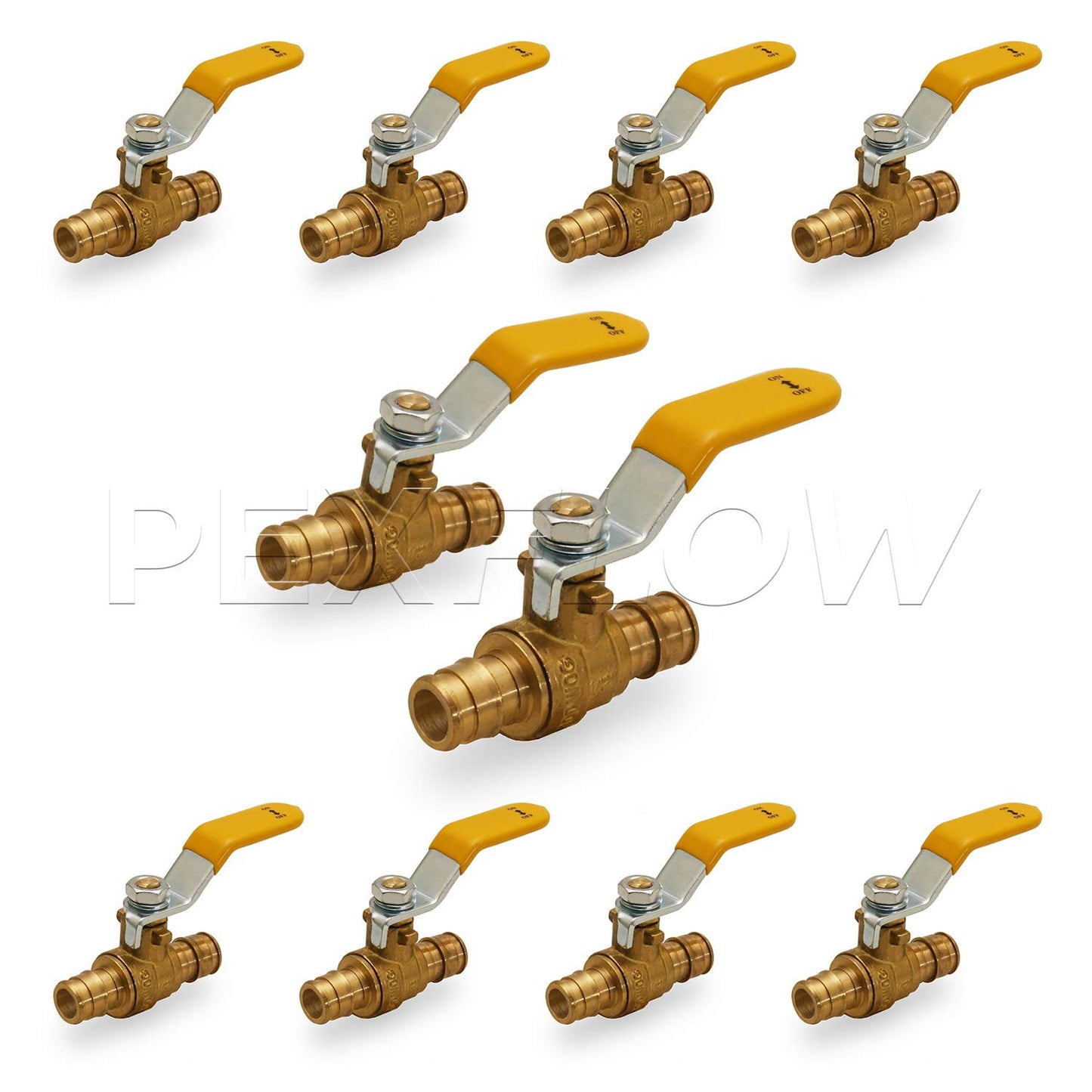 Heavy Duty Brass Full Port PEX Ball Valve with 1/2 in. Expansion PEX Connection (10 Pack)