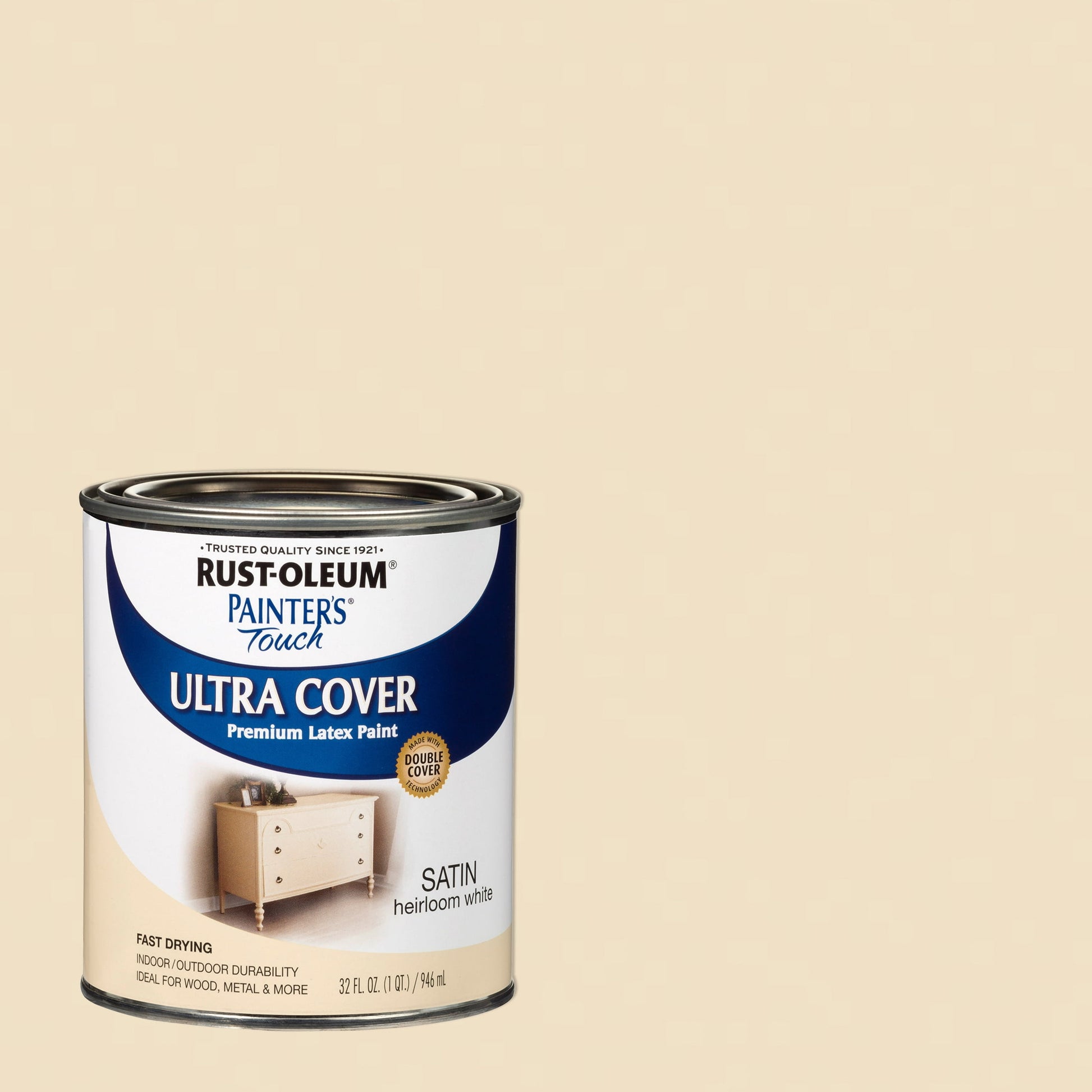 Heirloom White, Rust-Oleum Painter's Touch Ultra Cover Satin, Quart, 2 Pack