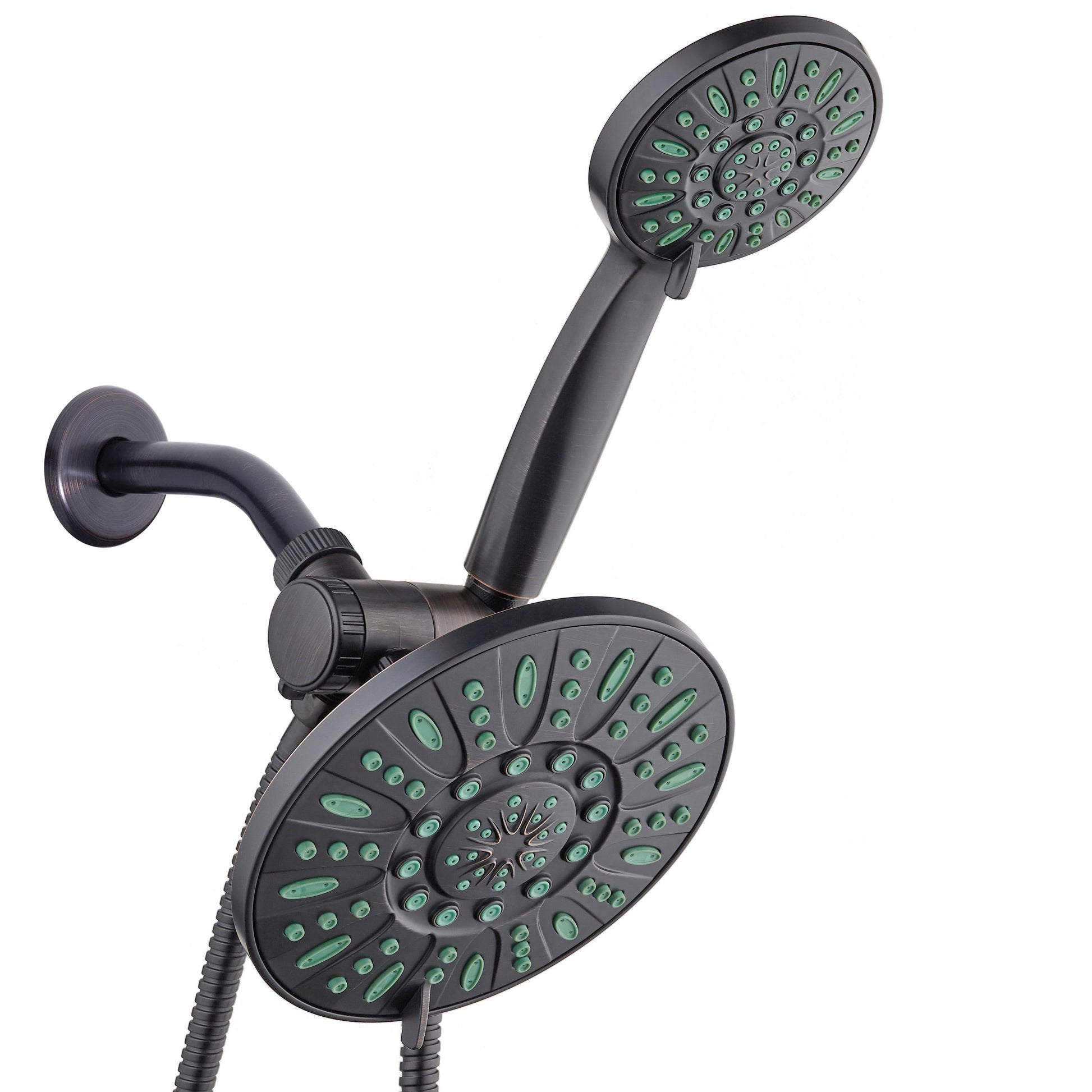 High-Pressure Luxury 48-Mode 7" Shower Head & Handheld 3-Way Combo,  Bronze Finish