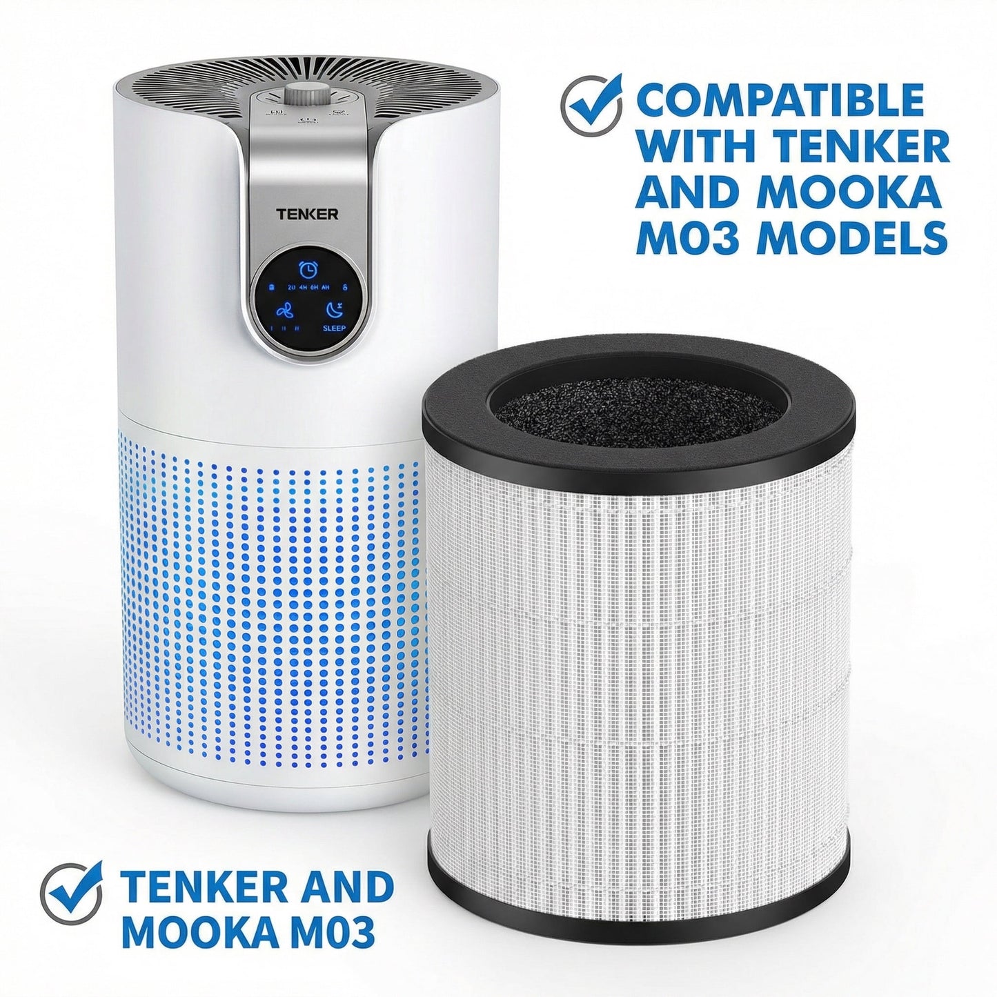 Official Certified H13 True HEPA Replacement Filter for M03 Air Purifier â€“ 1 Pack