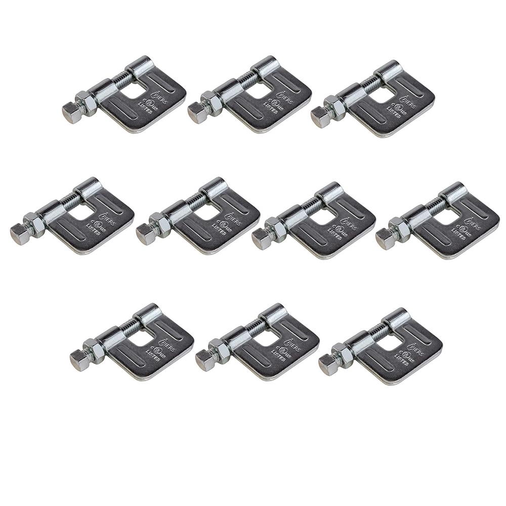 Highcraft 1/2 in. C-Clamp Rod Anchor for Beam, Electro Galvanized Steel (10-Pack)