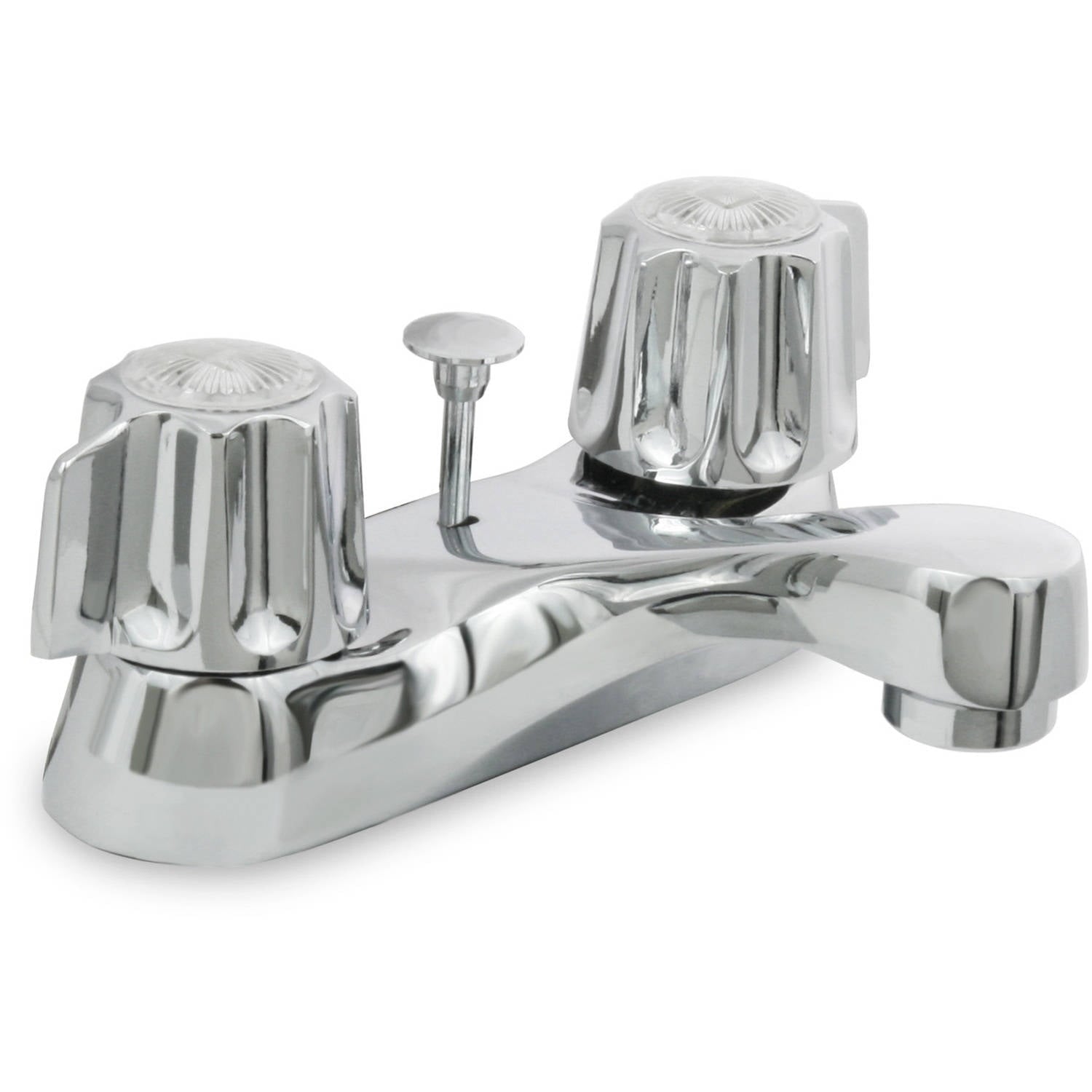 Highcraft 17142-NL 2 Handle Lavatory Faucet with Brass Pop/Up (Gerber), Lead Free