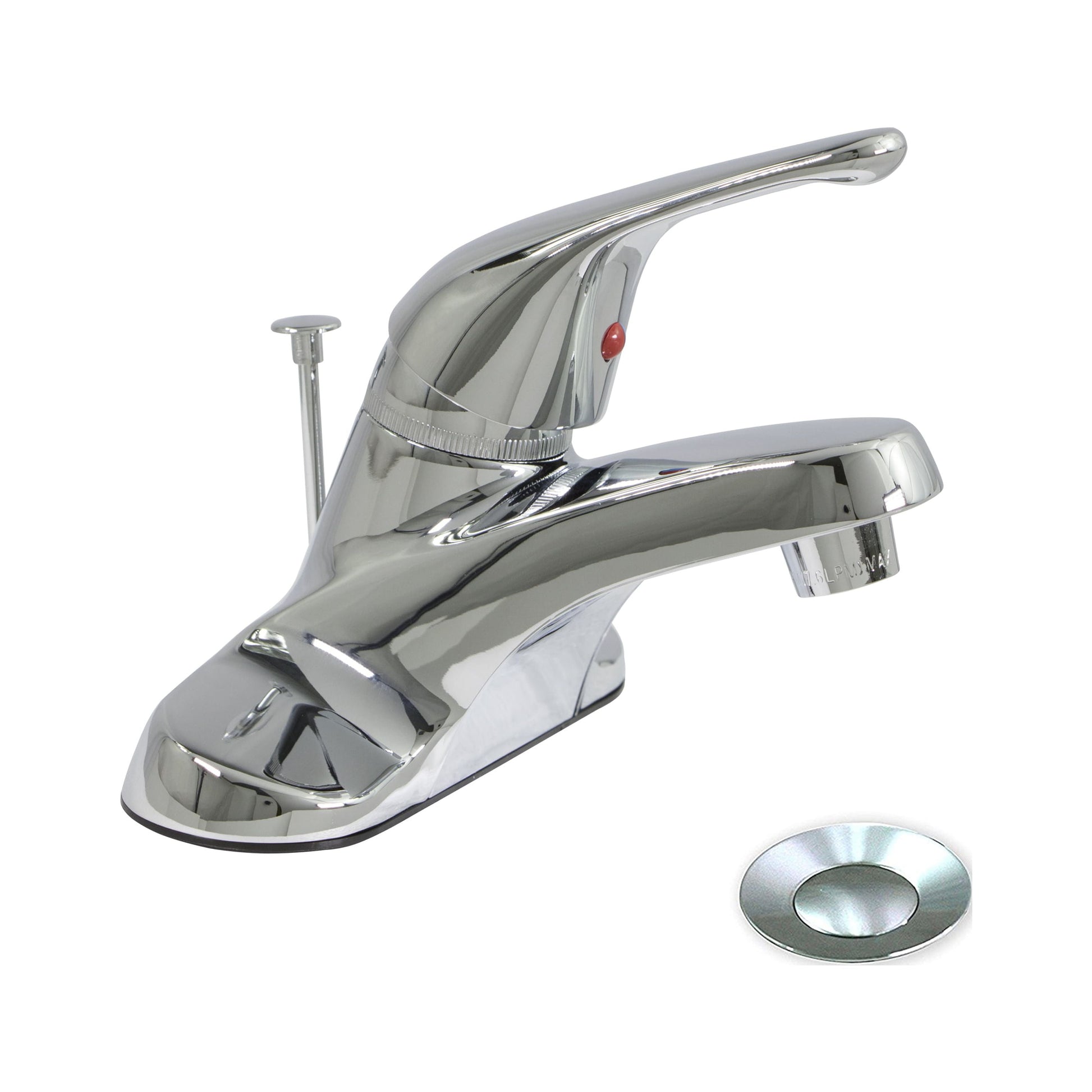 Highcraft 17344 Single Handle Lavatory Faucet with Brass Pop/Up, Lead Free