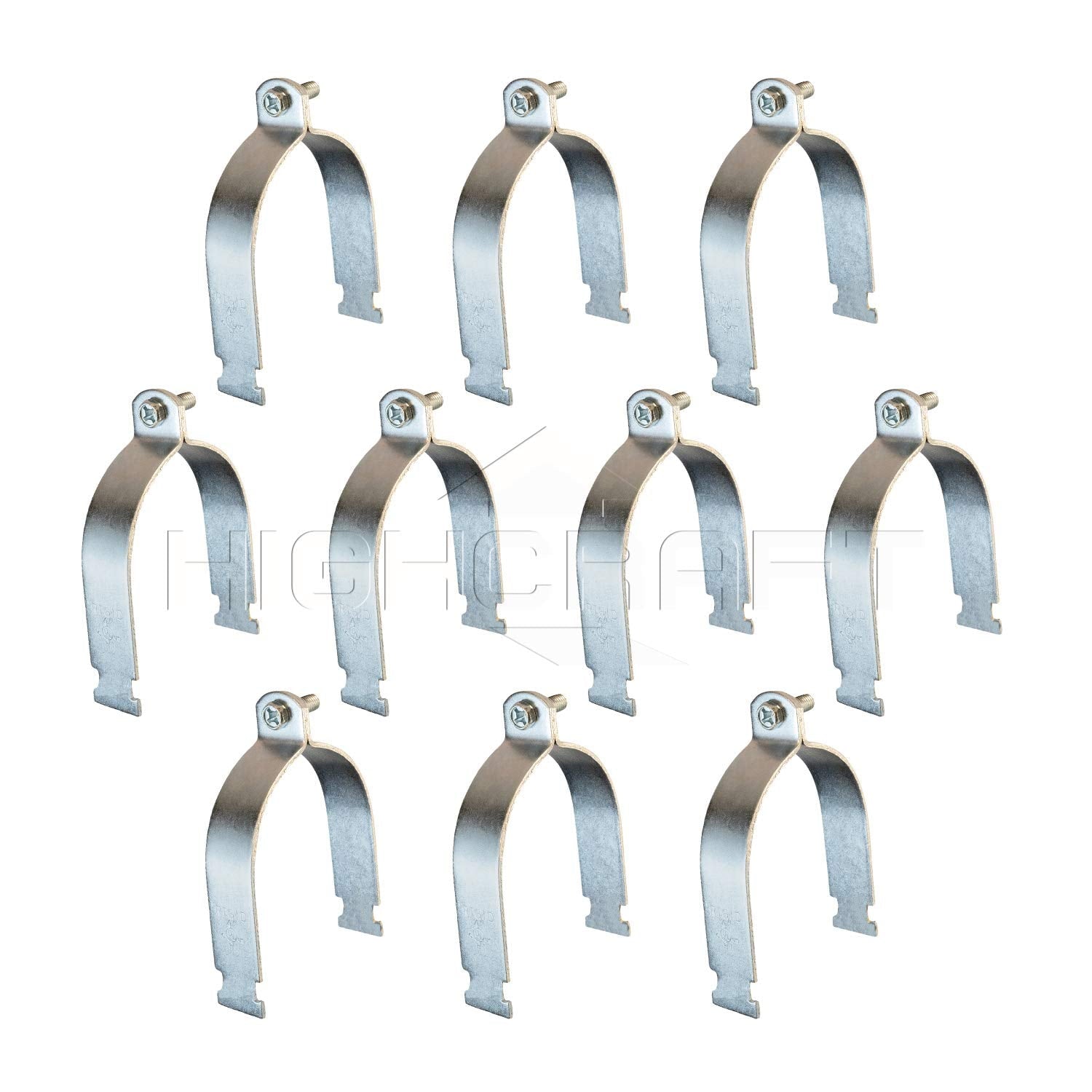 Highcraft 2 in. Electro Galvanized Steel Strut Clamp (10-Pack)