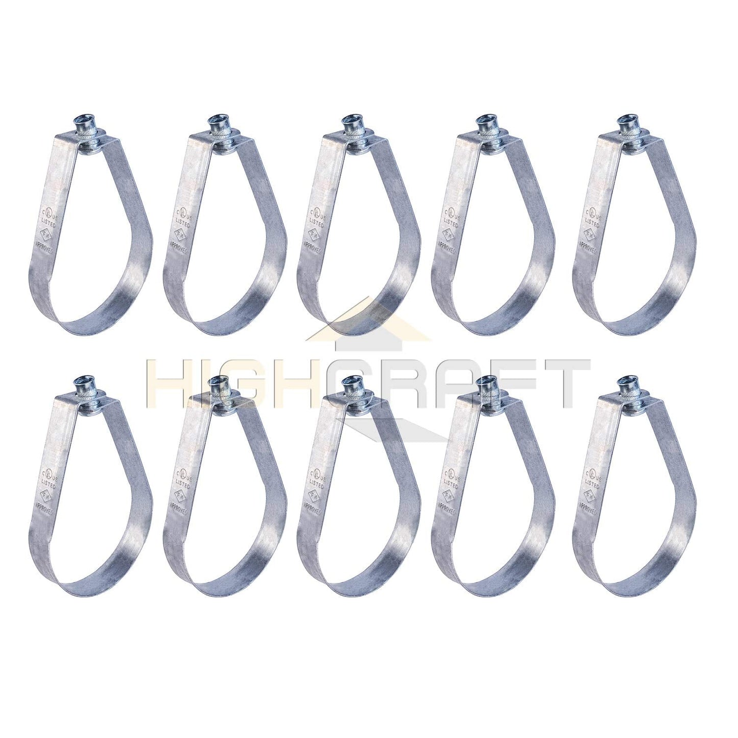 Highcraft 2 in. Swivel Loop Hanger for Vertical Pipe Support in Galvanized Steel (10-Pack)