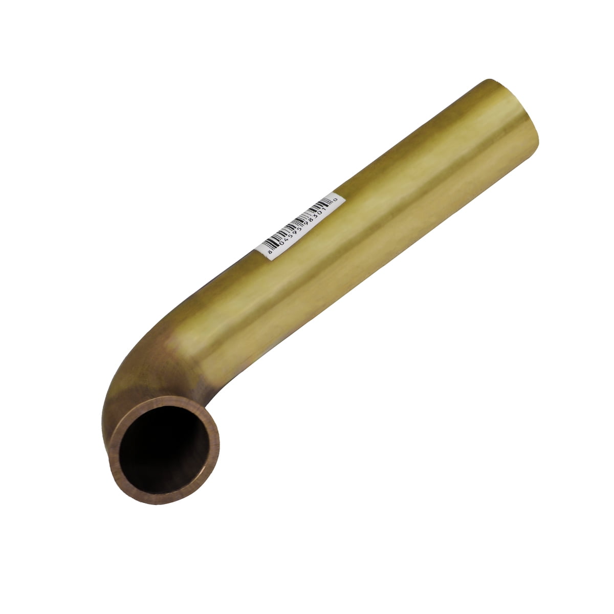 Highcraft 21124 Direct Connect Waste Bend for Tubular Drain Applications, 1-1/2 in. x 12 in., 17GA Brass