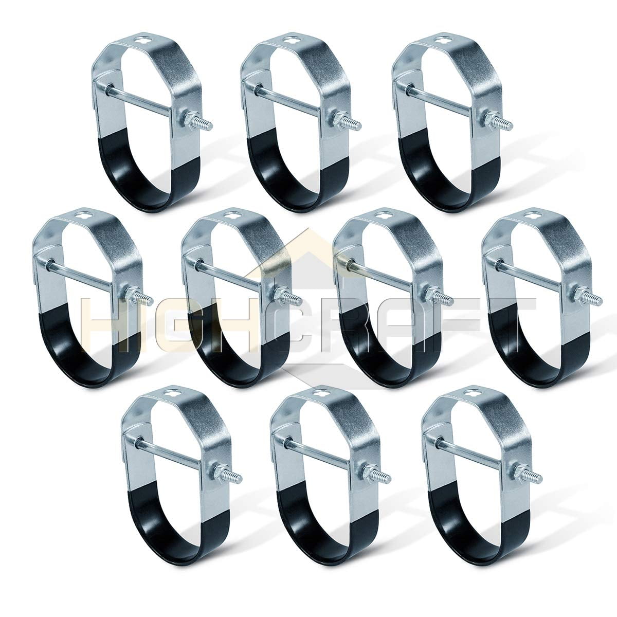 Highcraft 3/4 in. Clevis Hanger for Vertical Pipe Support in Light Duty Plastic Coated Steel (10-Pack)