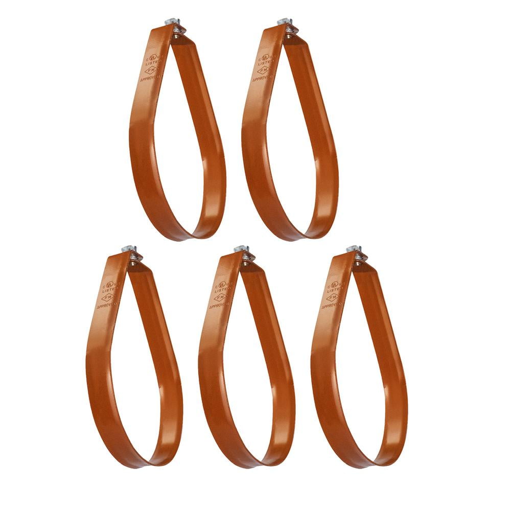 Highcraft 6 in. Swivel Loop Hanger for Vertical Pipe Support in Copper Epoxy Coated Steel (5-Pack)