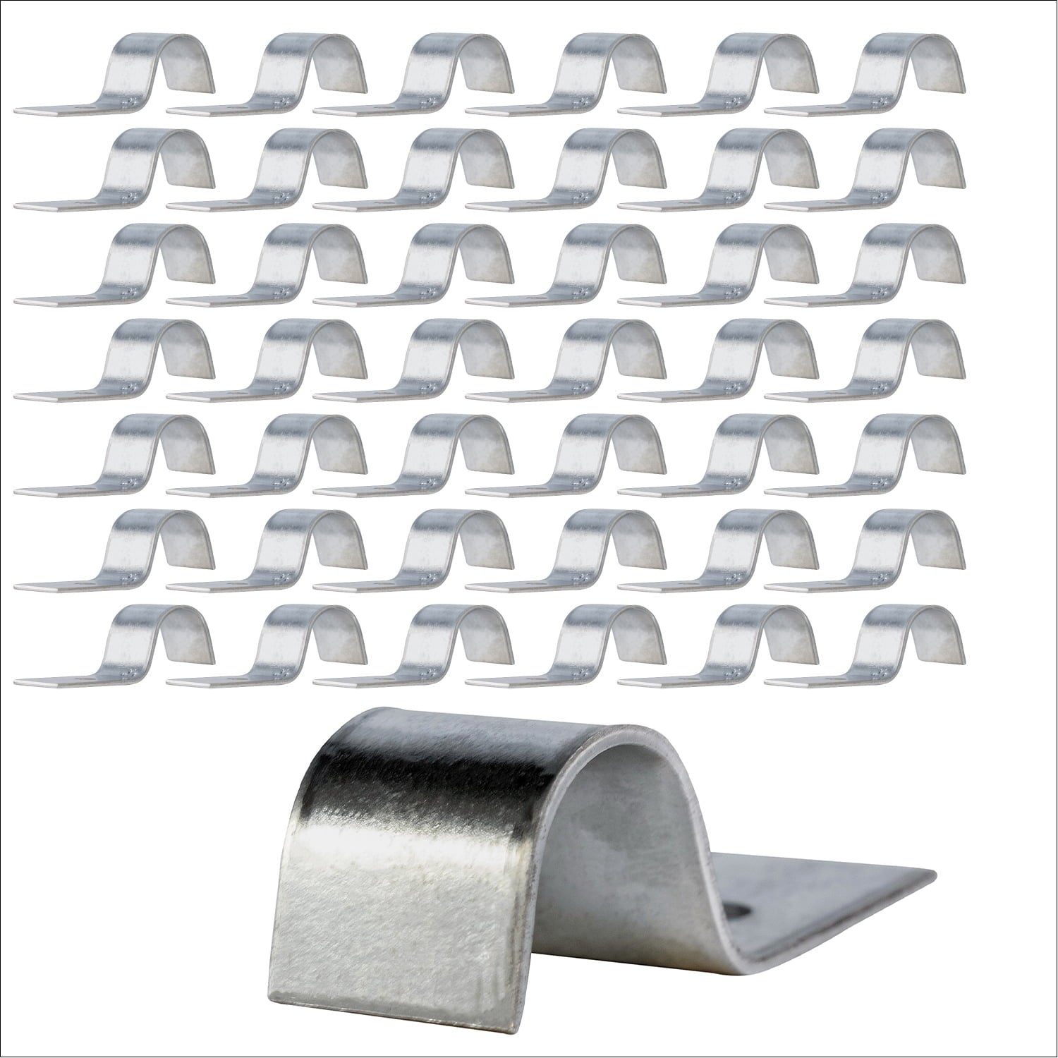 Highcraft One Hole Pipe Strap U-Bracket, 1", Galvanized,100 Pk