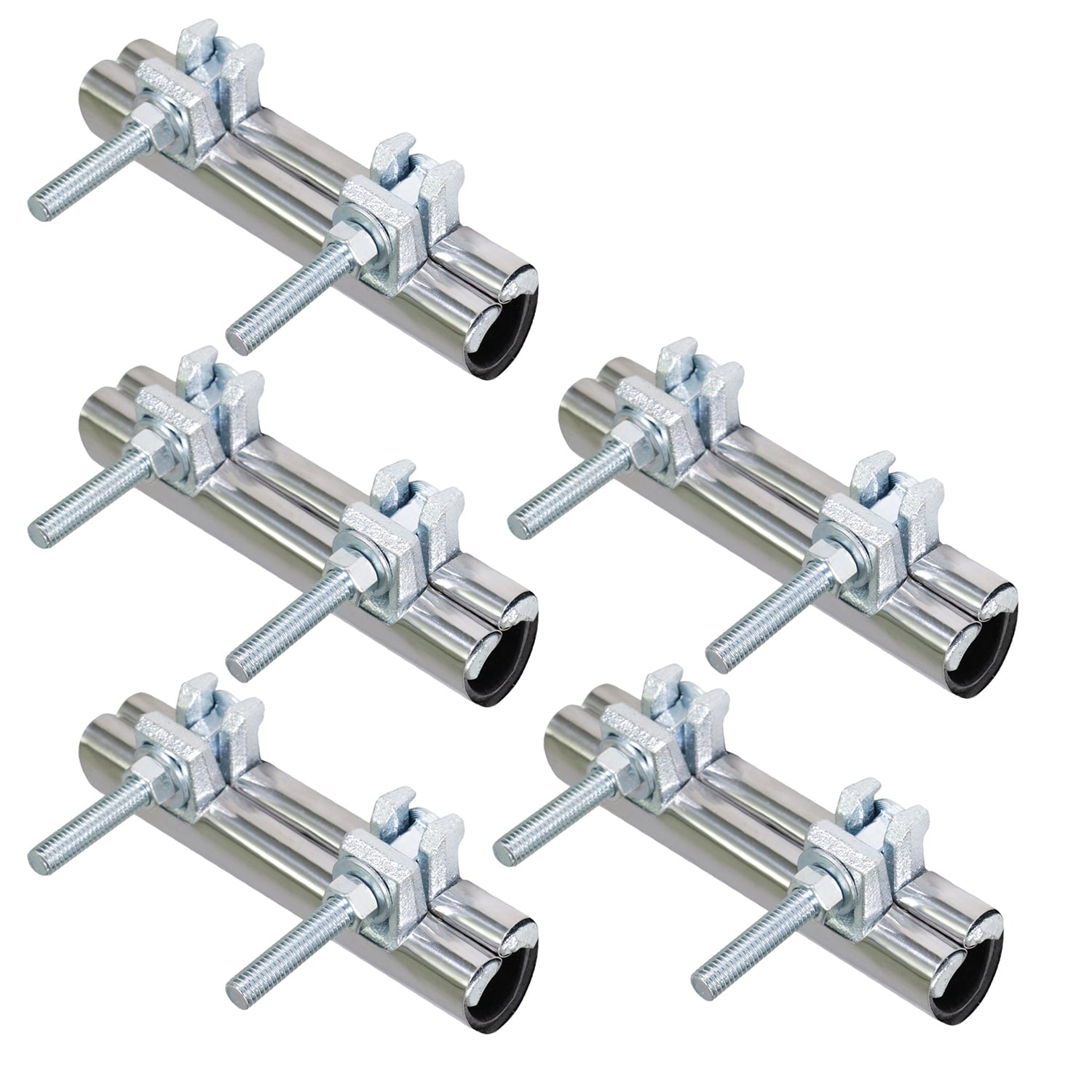 Highcraft Pipe Repair Clamp 1-1/4" One Bolt, 6" Long Stainless Steel (5 Pack)