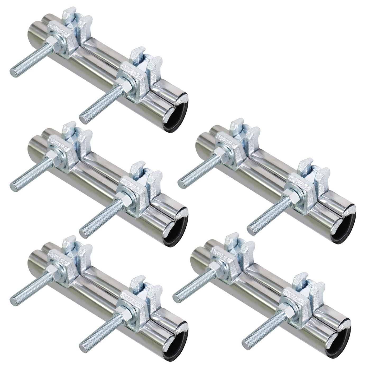 Highcraft Pipe Repair Clamp 1" One Bolt, 6" Long Stainless Steel (5 Pack)