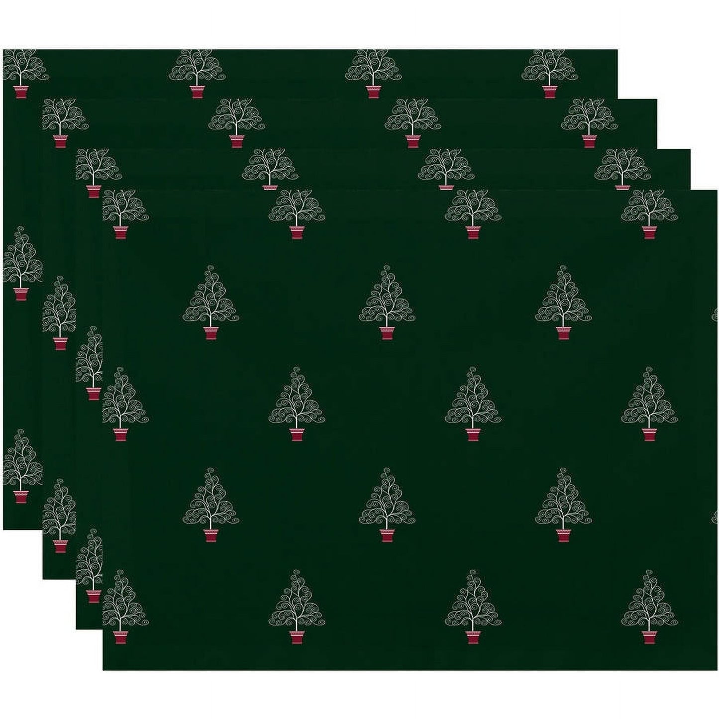 Holiday Essence Filigree Forrest Geometric Print Placemat